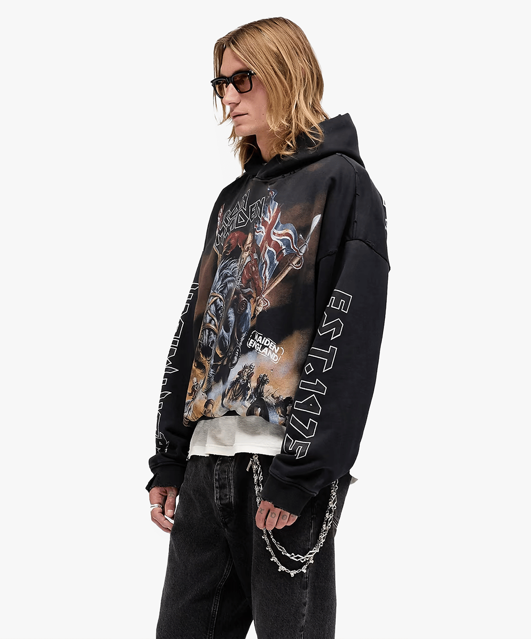 Represent | REPRESENT x IRON MAIDEN STEED HOODIE { STAINED BLACK