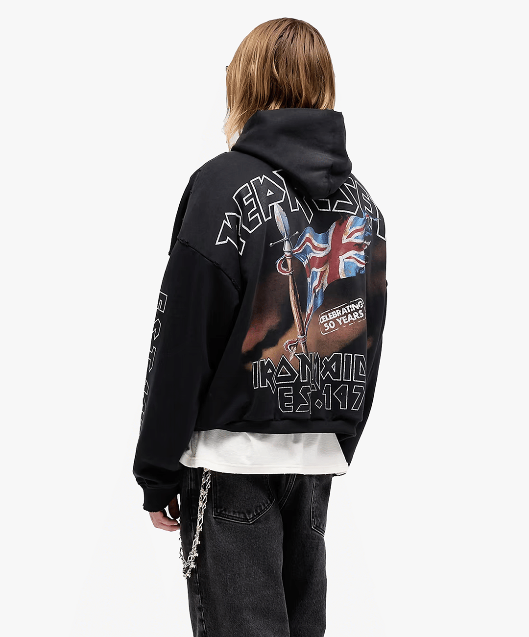 Represent | REPRESENT x IRON MAIDEN STEED HOODIE { STAINED BLACK