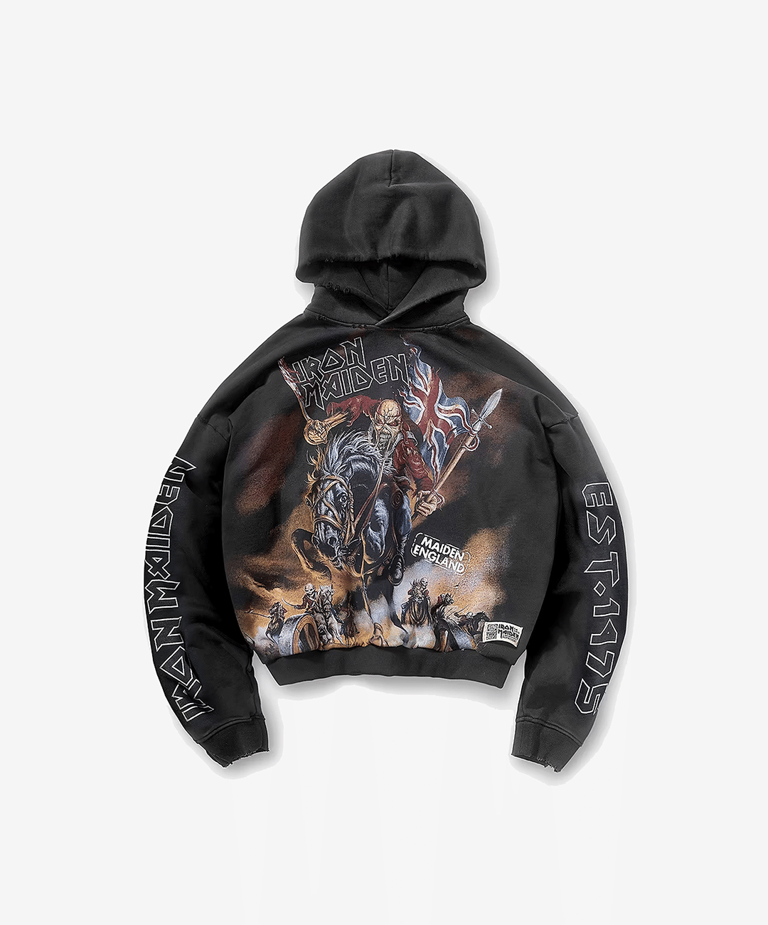 Represent | REPRESENT x IRON MAIDEN STEED HOODIE { STAINED BLACK