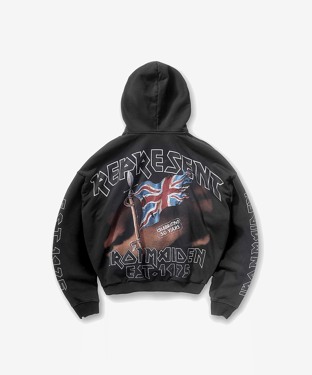 Represent | REPRESENT x IRON MAIDEN STEED HOODIE { STAINED BLACK