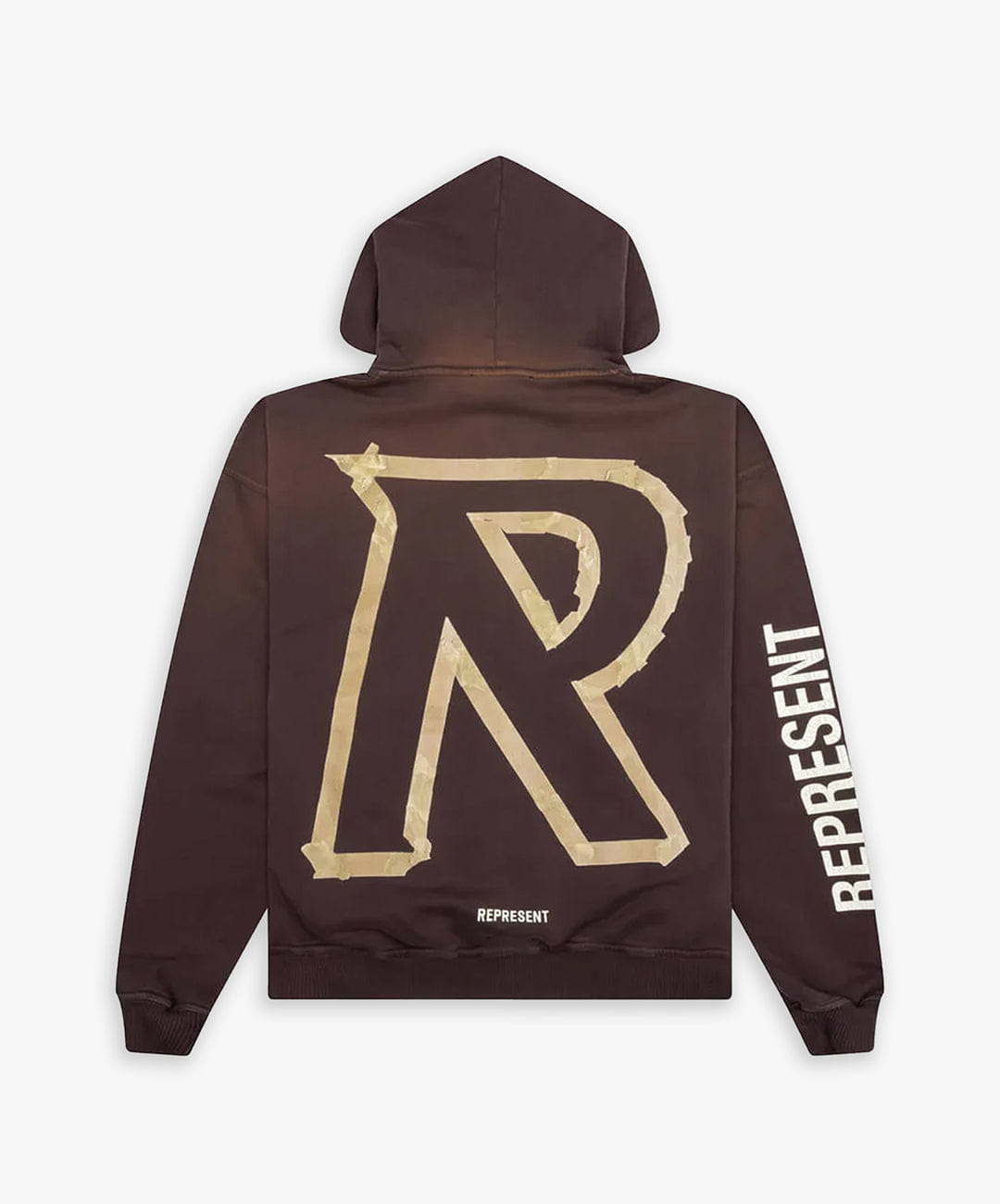 Represent | MASKING TAPE INITIAL ZIP HOODIE { CEDAR