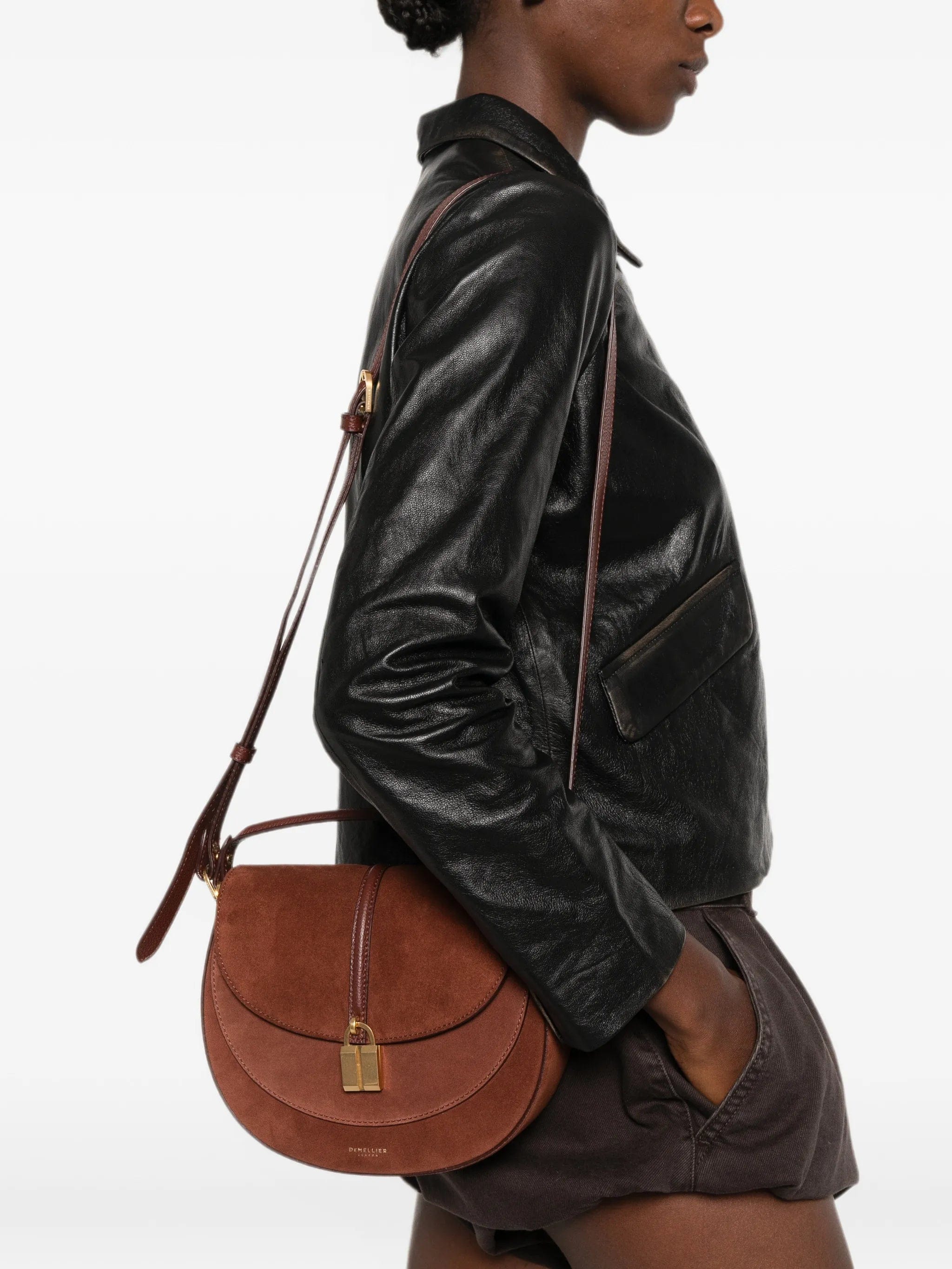 Demellier Browns x DeMellier Siena Saddle cross body bag