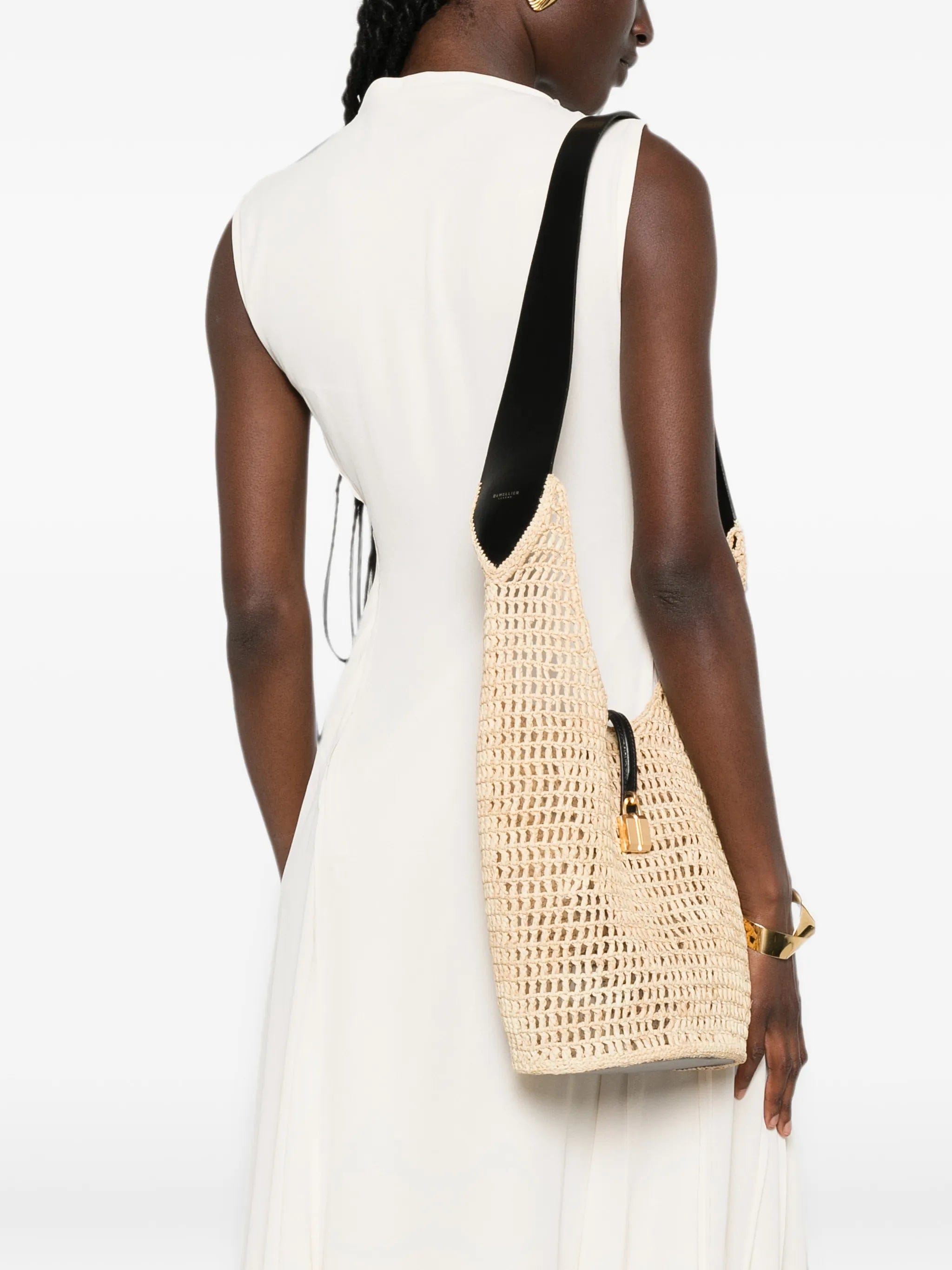 Demellier Siena raffia shoulder bag