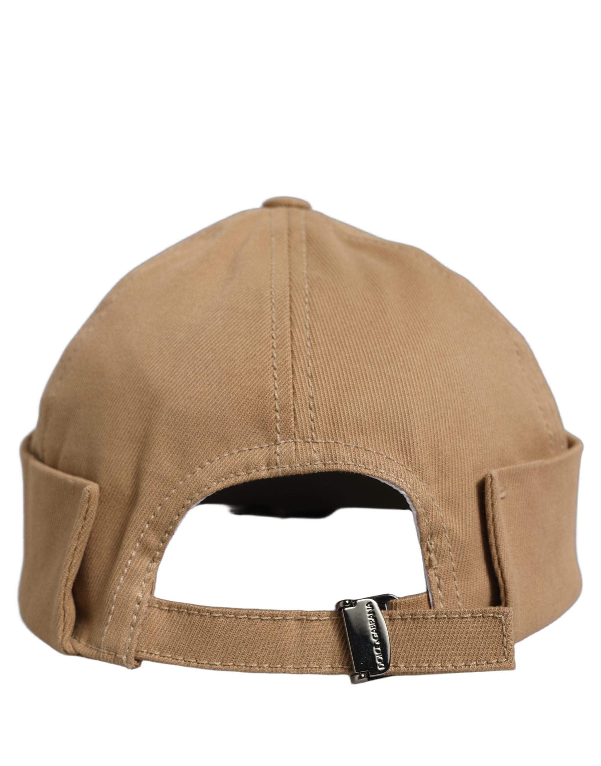 Dolce & Gabbana Men Khaki Cotton Docker Capello Brimless Men's Hat