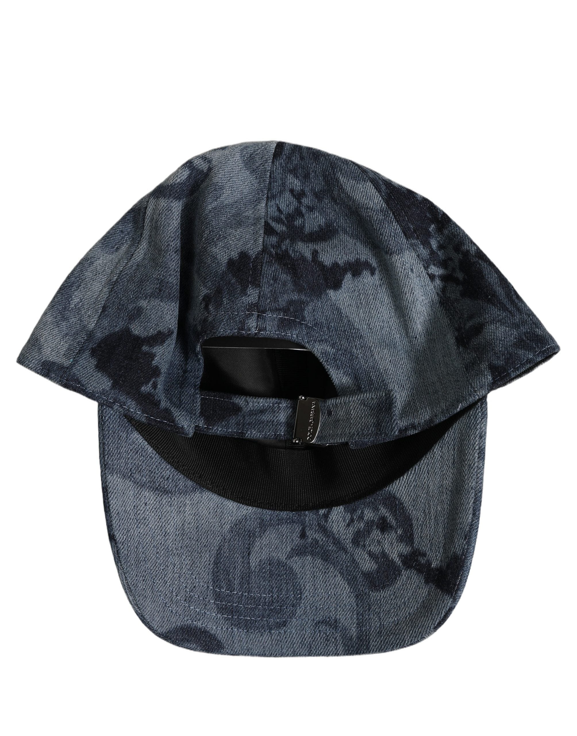 Dolce & Gabbana Men Blue All Over Logo Cotton Baseball Cap Men's Hat