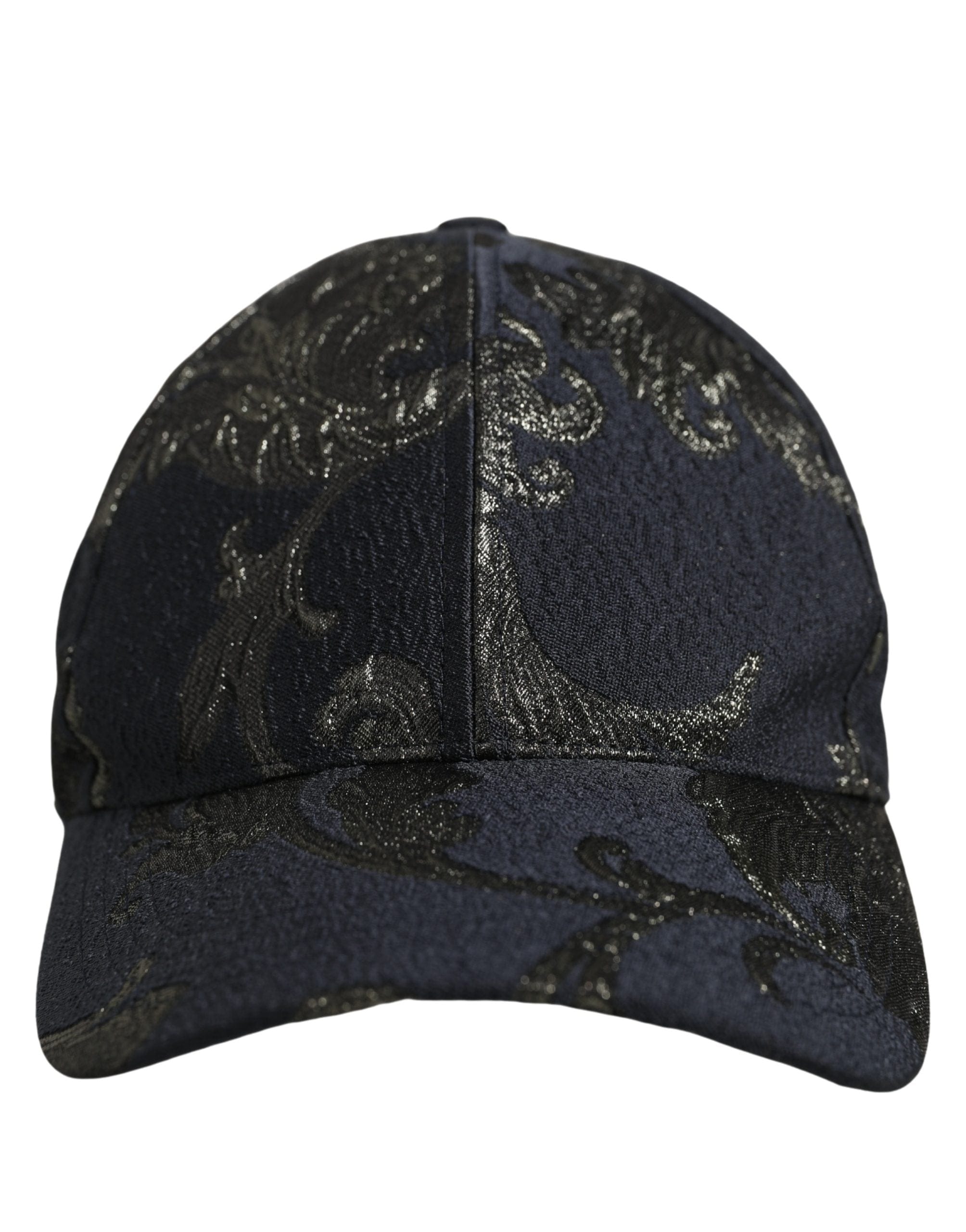 Dolce & Gabbana Men Black Floral Barocco Cotton Baseball Cap Men's Hat
