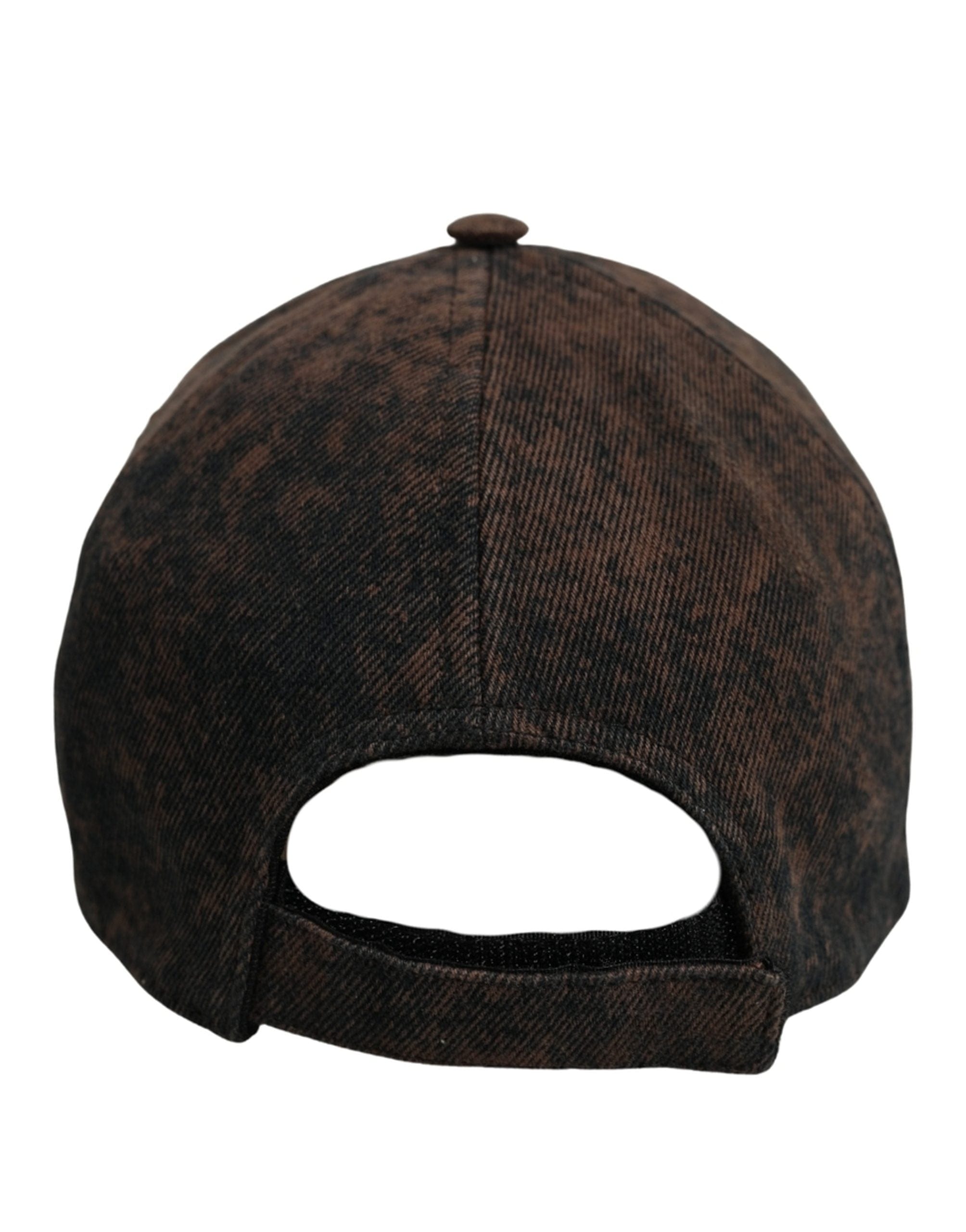 Dolce & Gabbana Men Brown Cotton Distressed Baseball Cap Men's Hat