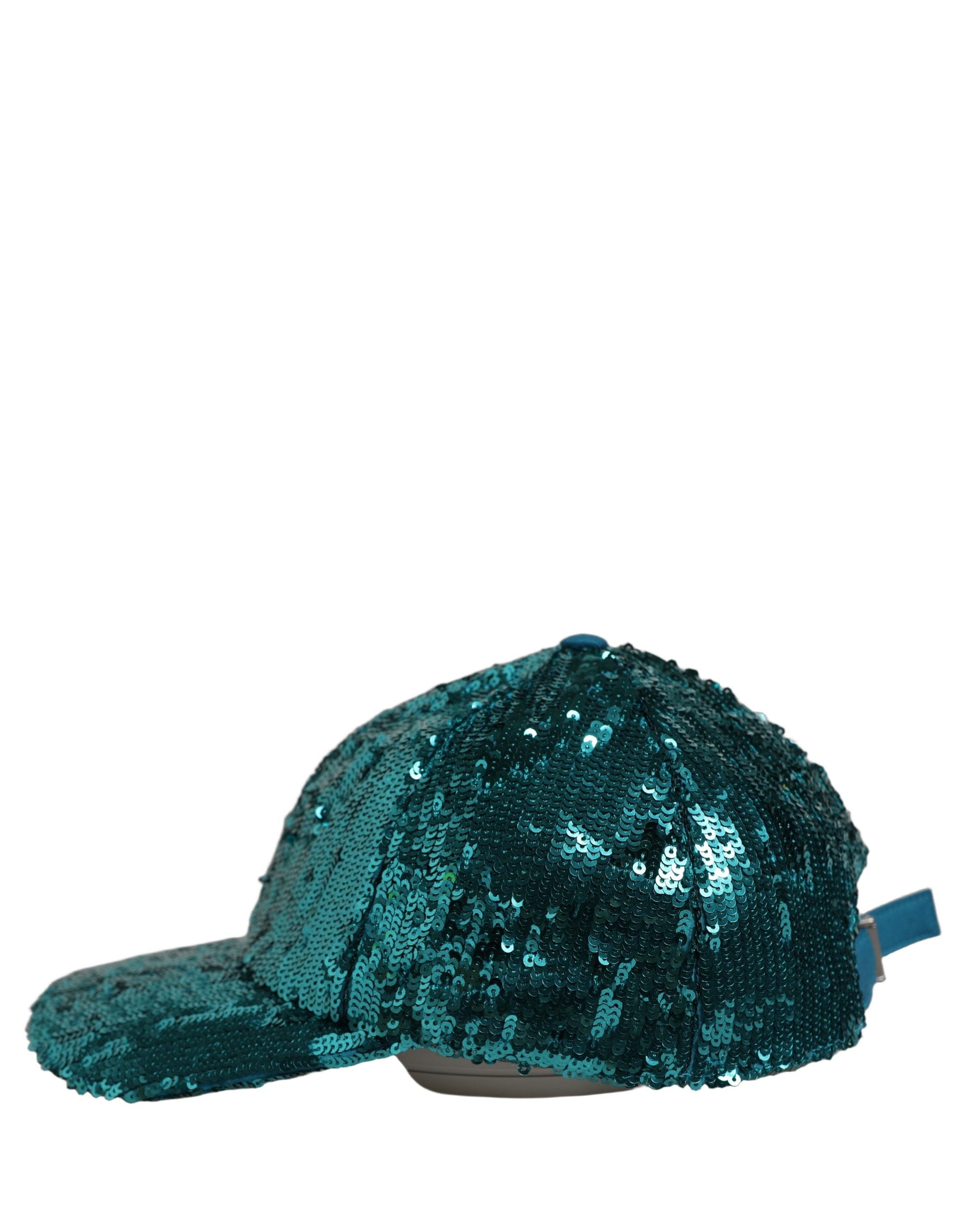 Dolce & Gabbana Men Green Cotton Sequin Baseball Cap 6 Panels Men's Hat