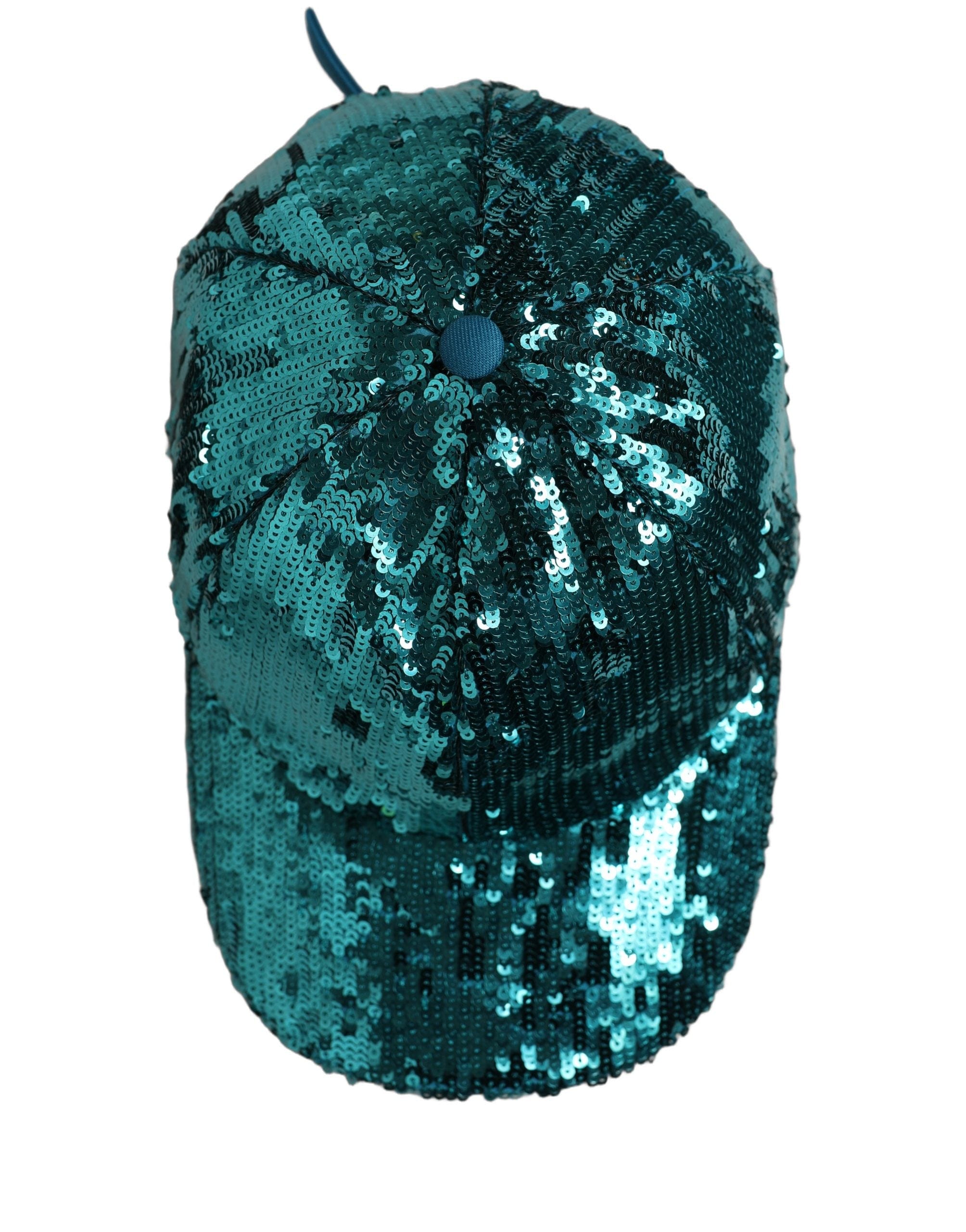 Dolce & Gabbana Men Green Cotton Sequin Baseball Cap 6 Panels Men's Hat