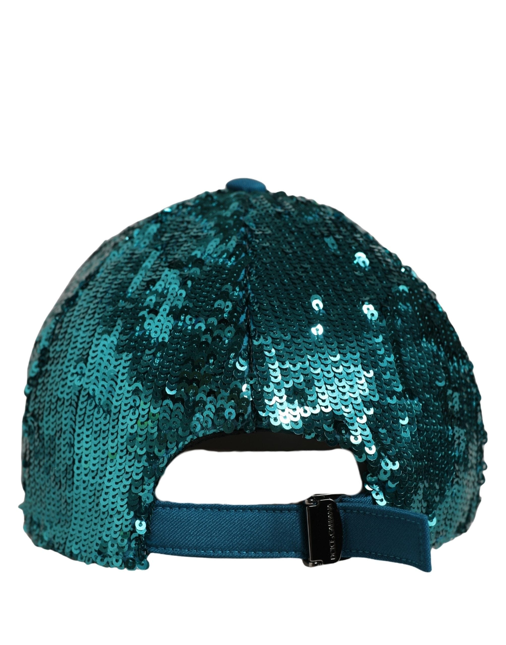 Dolce & Gabbana Men Green Cotton Sequin Baseball Cap 6 Panels Men's Hat
