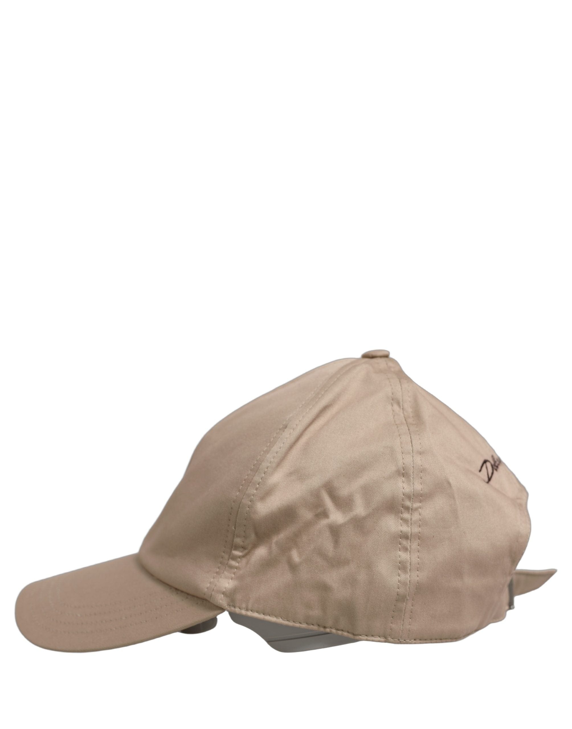 Dolce & Gabbana Men Beige Cotton Stretch Baseball Capello Men's Hat
