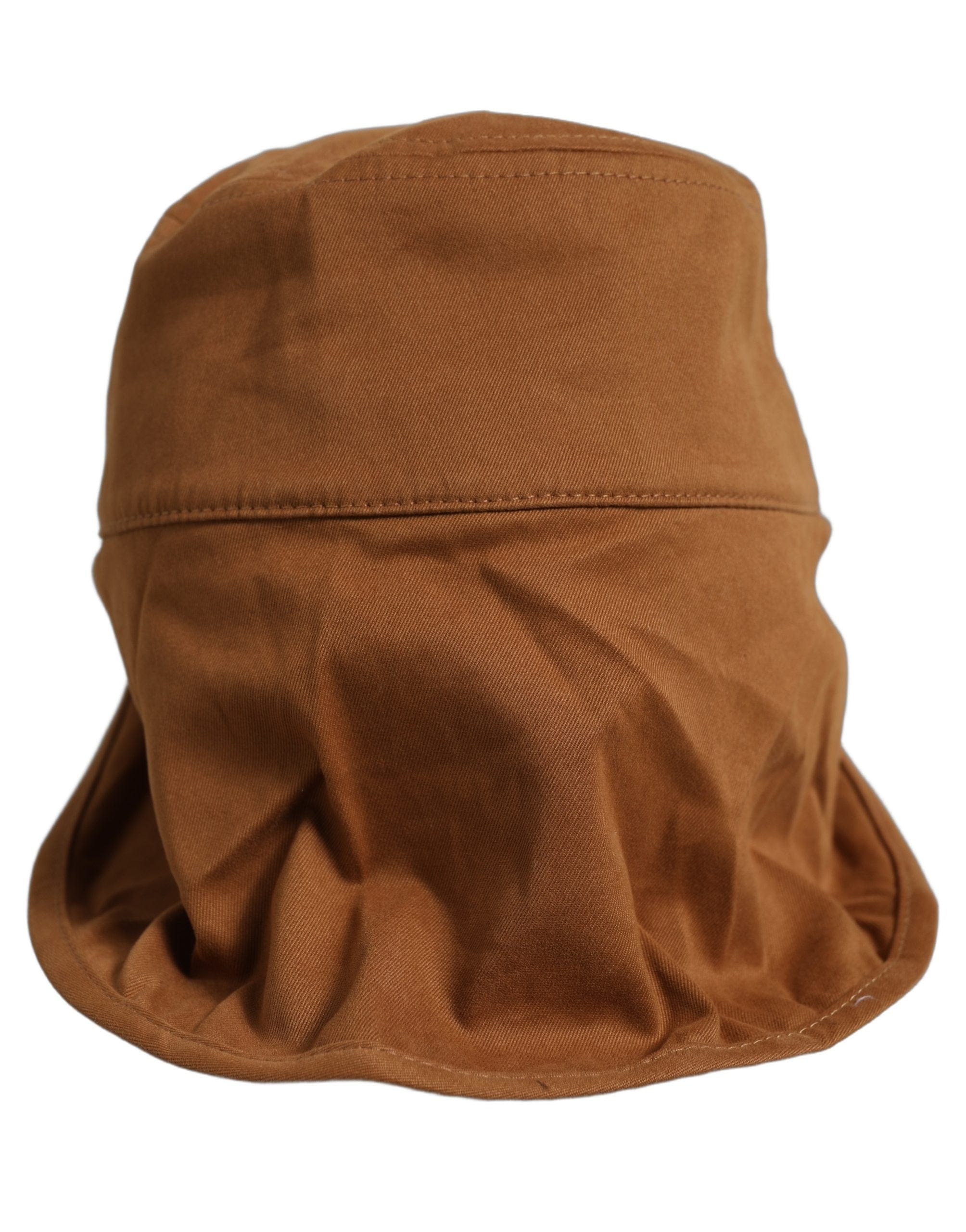 Dolce & Gabbana Men Brown Cotton Double Brim Baseball Cap Men's Hat