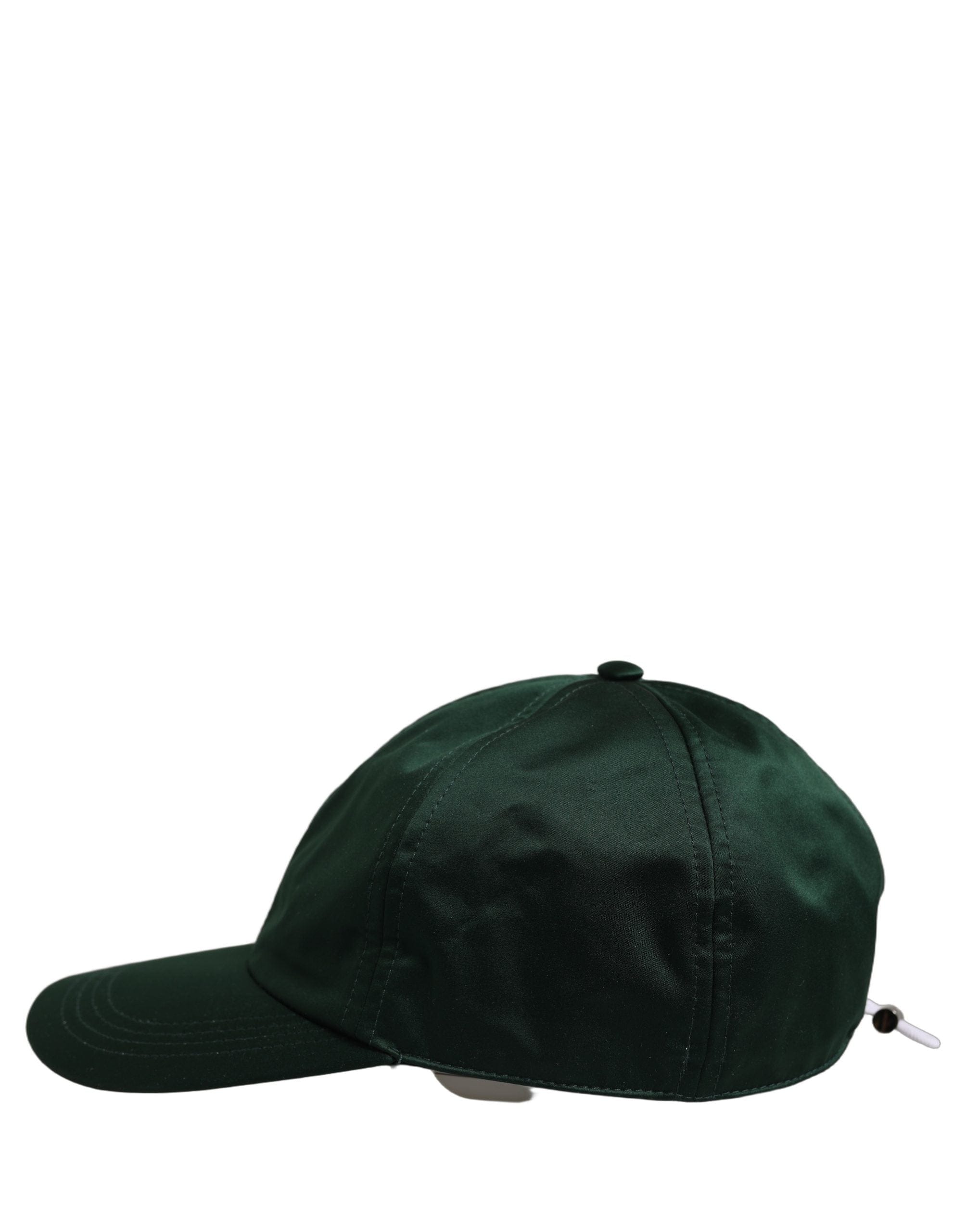 Dolce & Gabbana Men Deep Green Cotton Baseball Cap 6 Panels Men's Hat