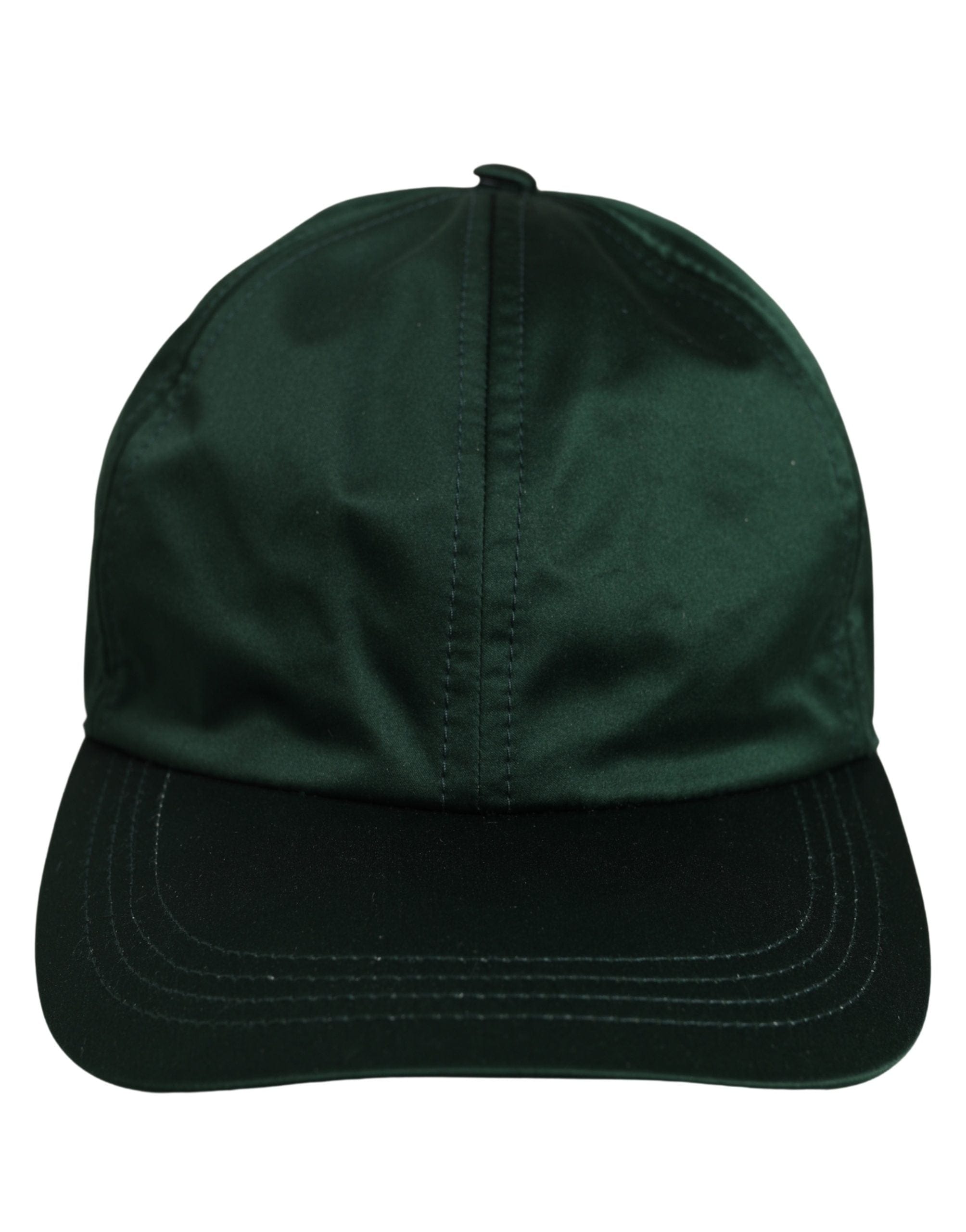Dolce & Gabbana Men Deep Green Cotton Baseball Cap 6 Panels Men's Hat