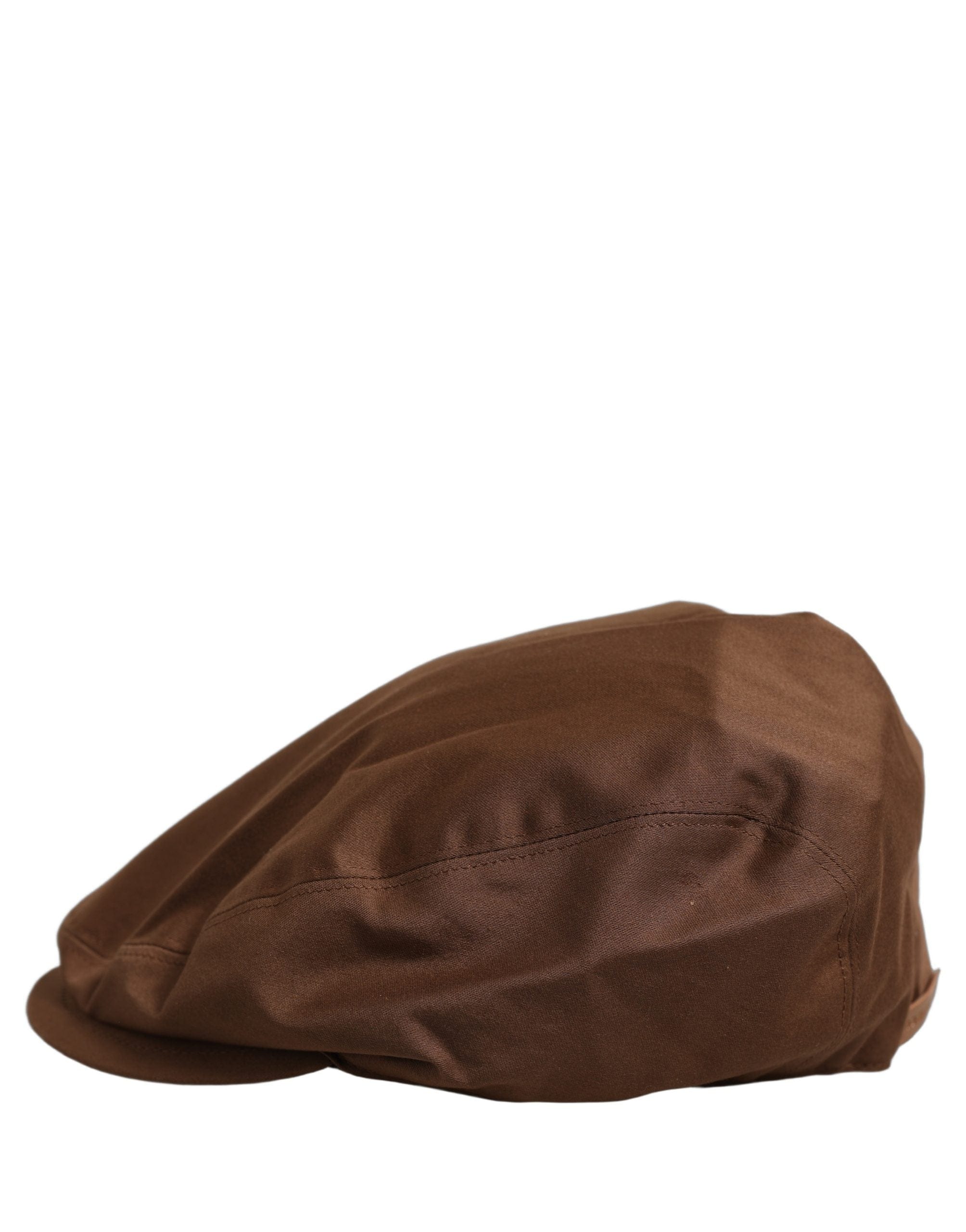 Dolce & Gabbana Men Brown Cotton Newsboy Capello Cabbie Men's Hat