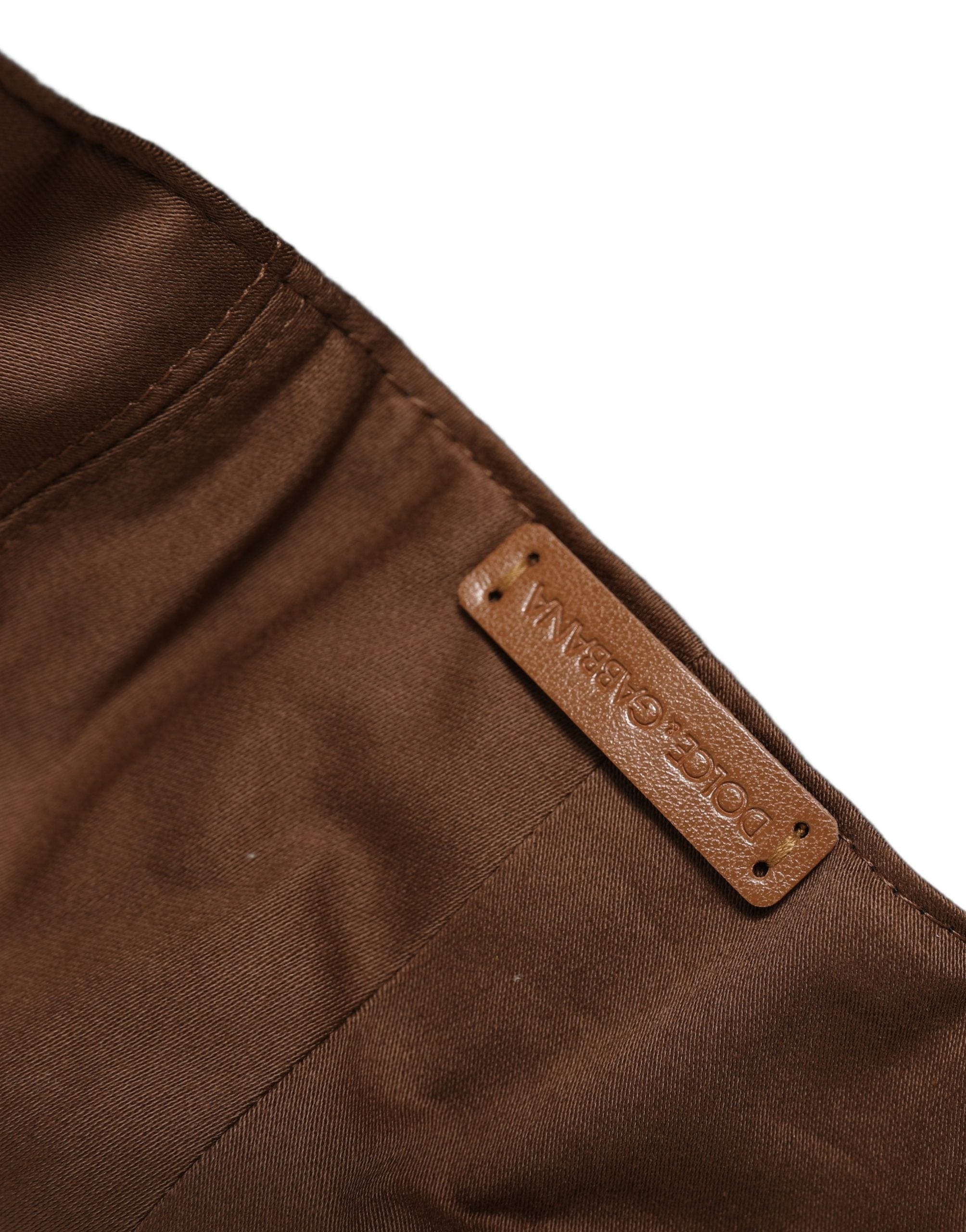 Dolce & Gabbana Men Brown Cotton Newsboy Capello Cabbie Men's Hat