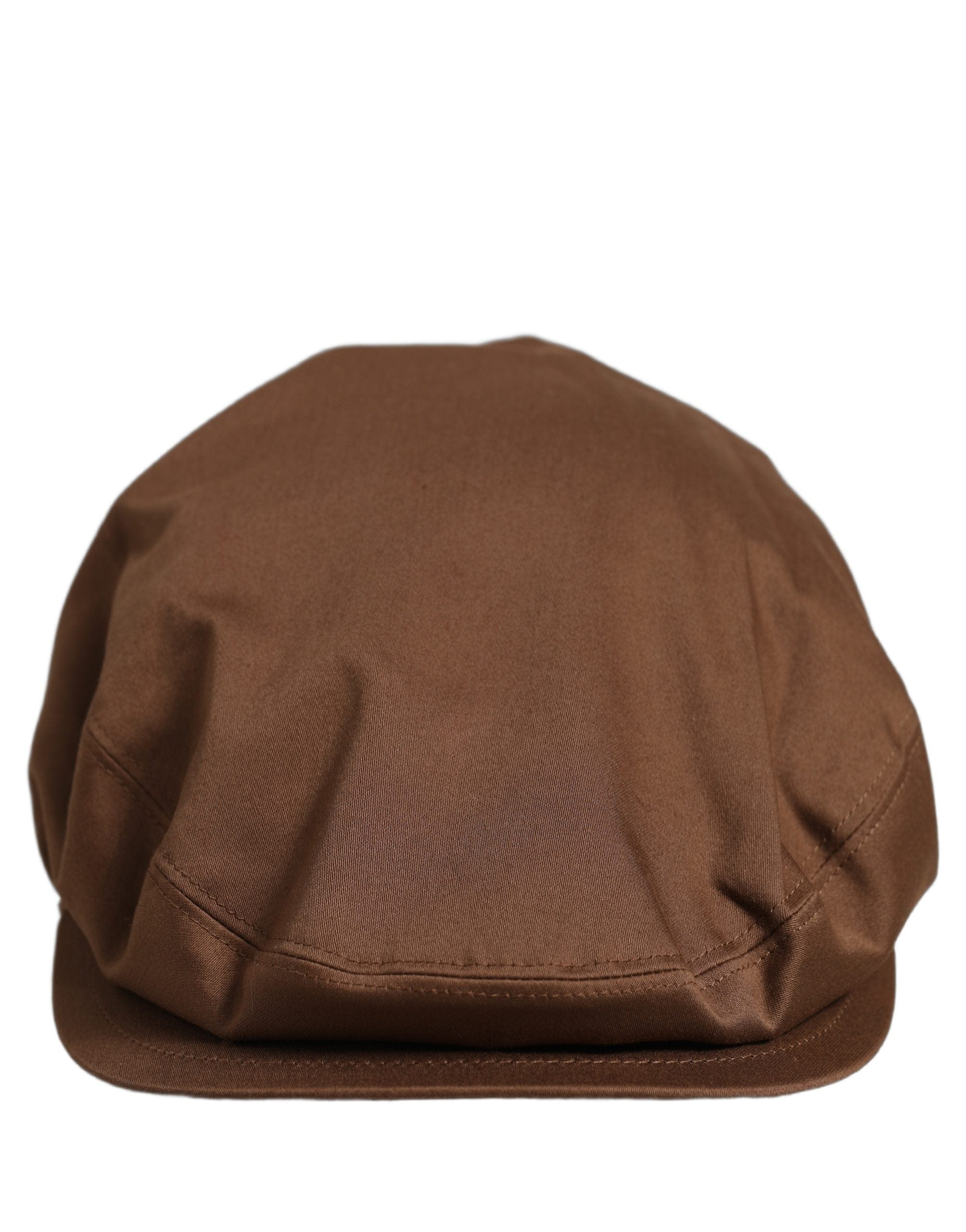 Dolce & Gabbana Men Brown Cotton Newsboy Capello Cabbie Men's Hat