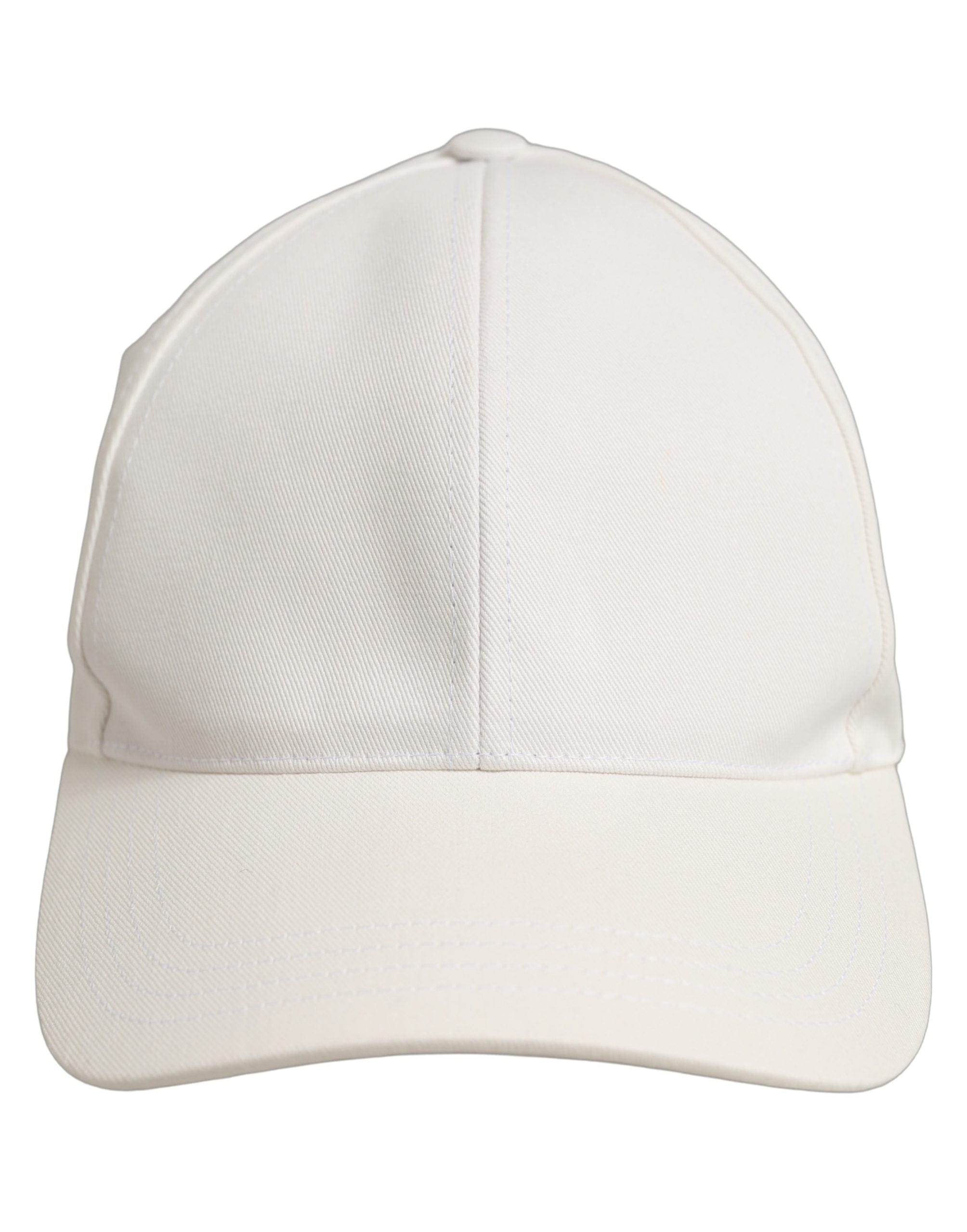 Dolce & Gabbana Men White Cotton Baseball Capello 6 Panels Men's Hat