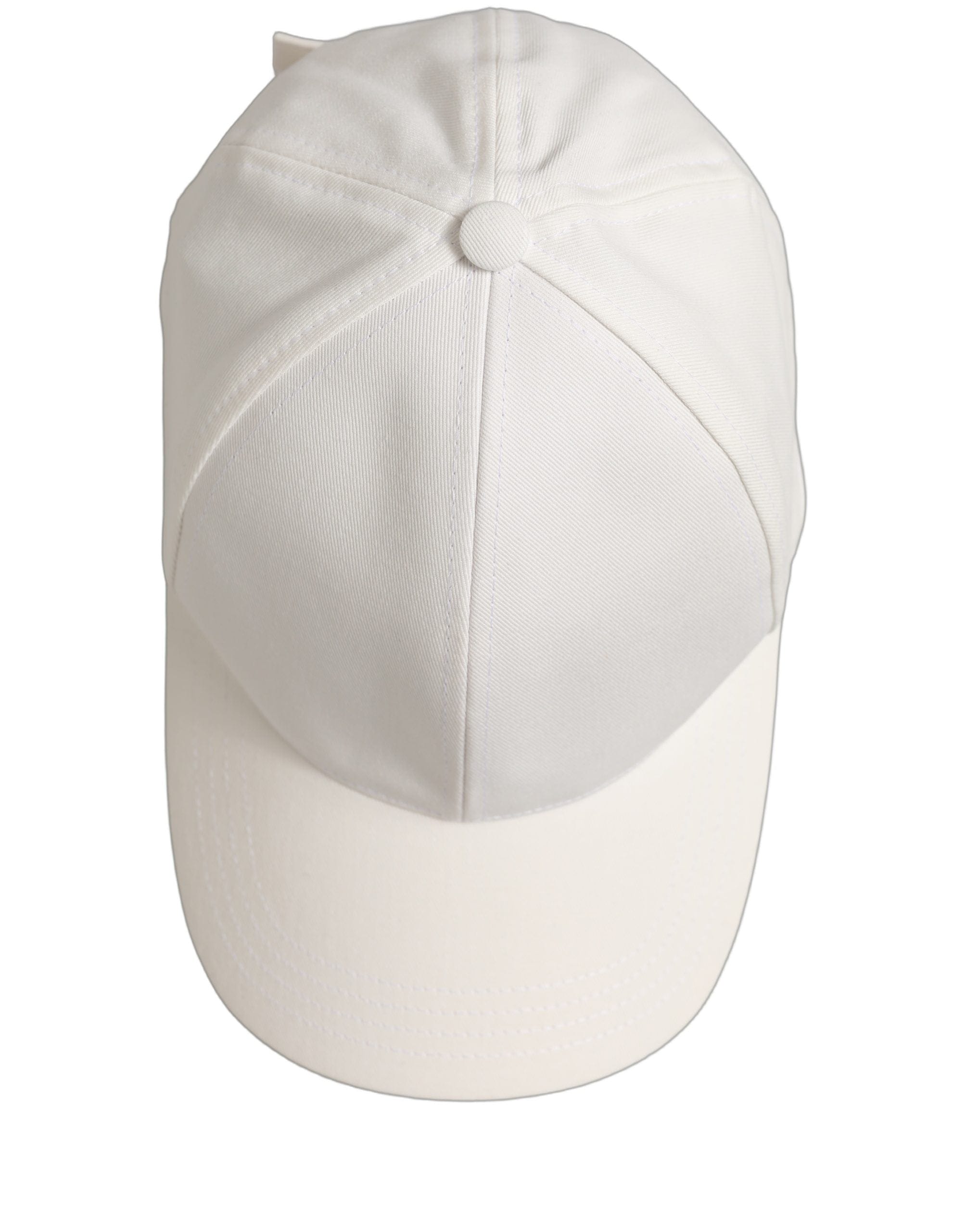 Dolce & Gabbana Men White Cotton Baseball Capello 6 Panels Men's Hat