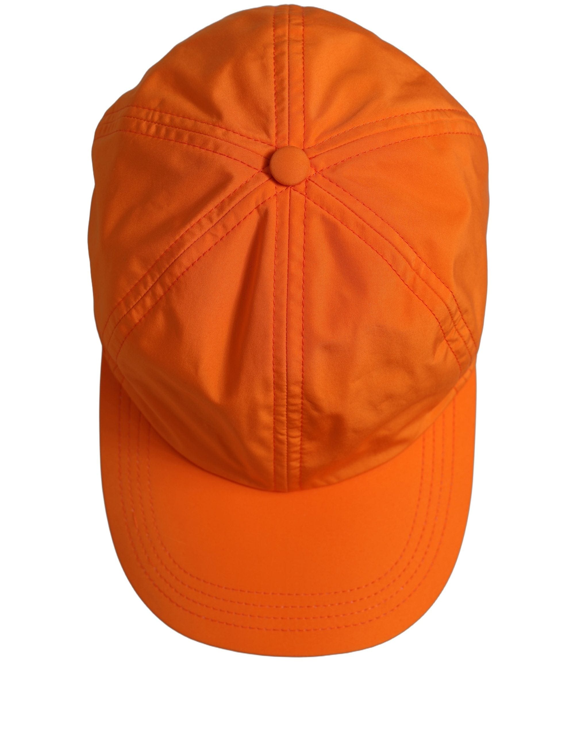 Dolce & Gabbana Men Orange Polyester Baseball Cap 6 Panels Men's Hat