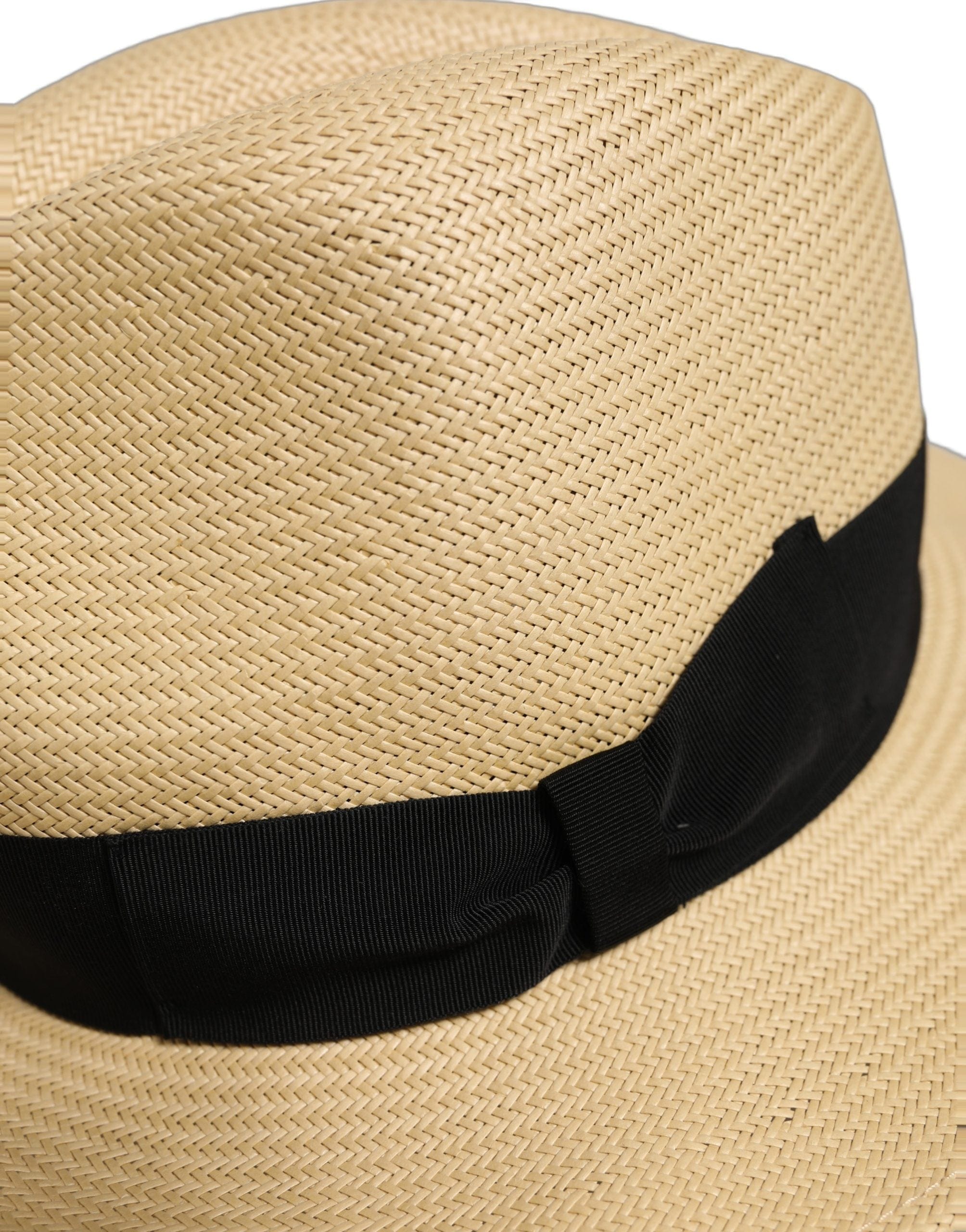 Dolce & Gabbana Men Beige Paper Straw Fedora Panama Capello Men's Hat