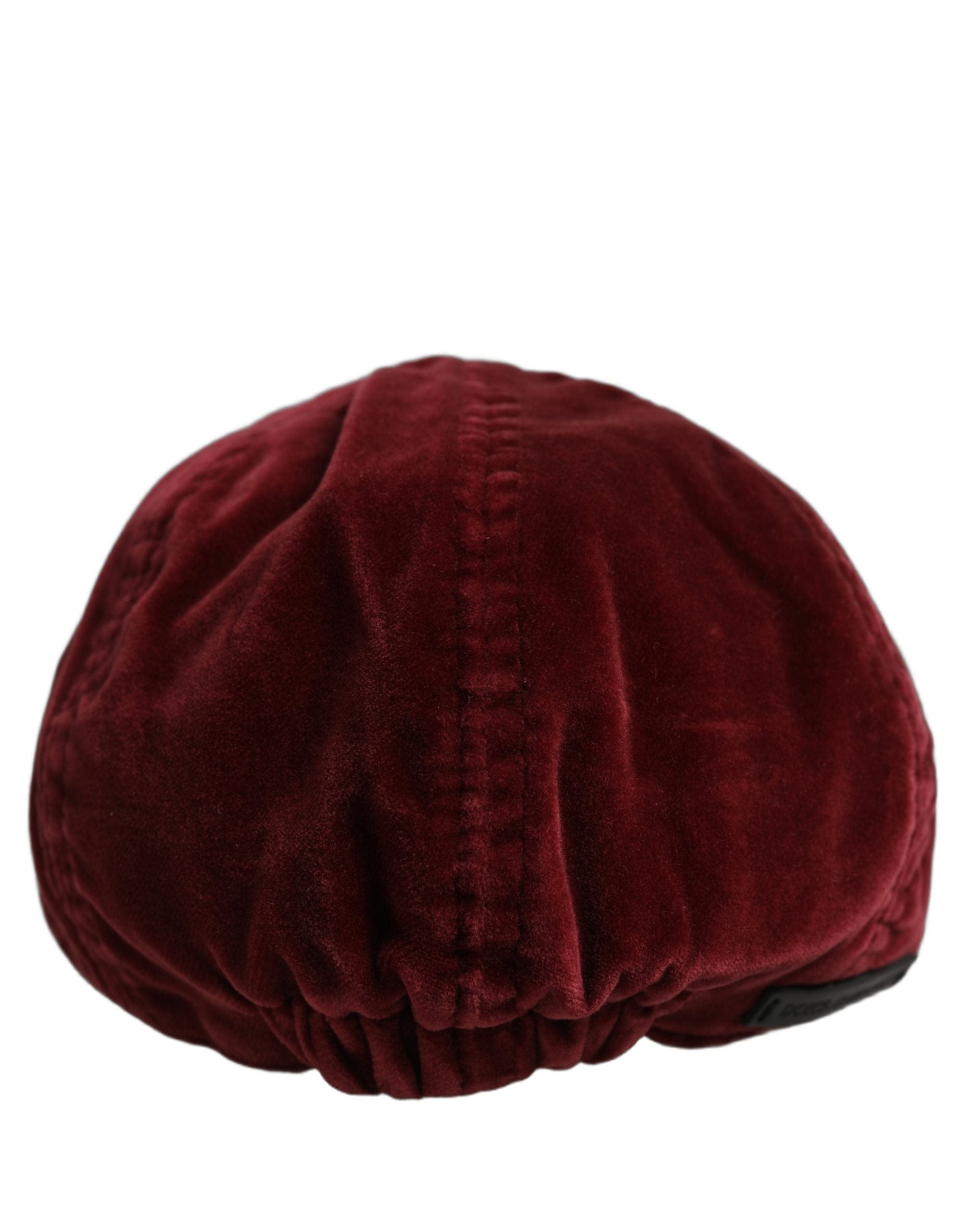 Dolce & Gabbana Men Dark Red Cotton Newsboy Capello Cabbie Men's Hat