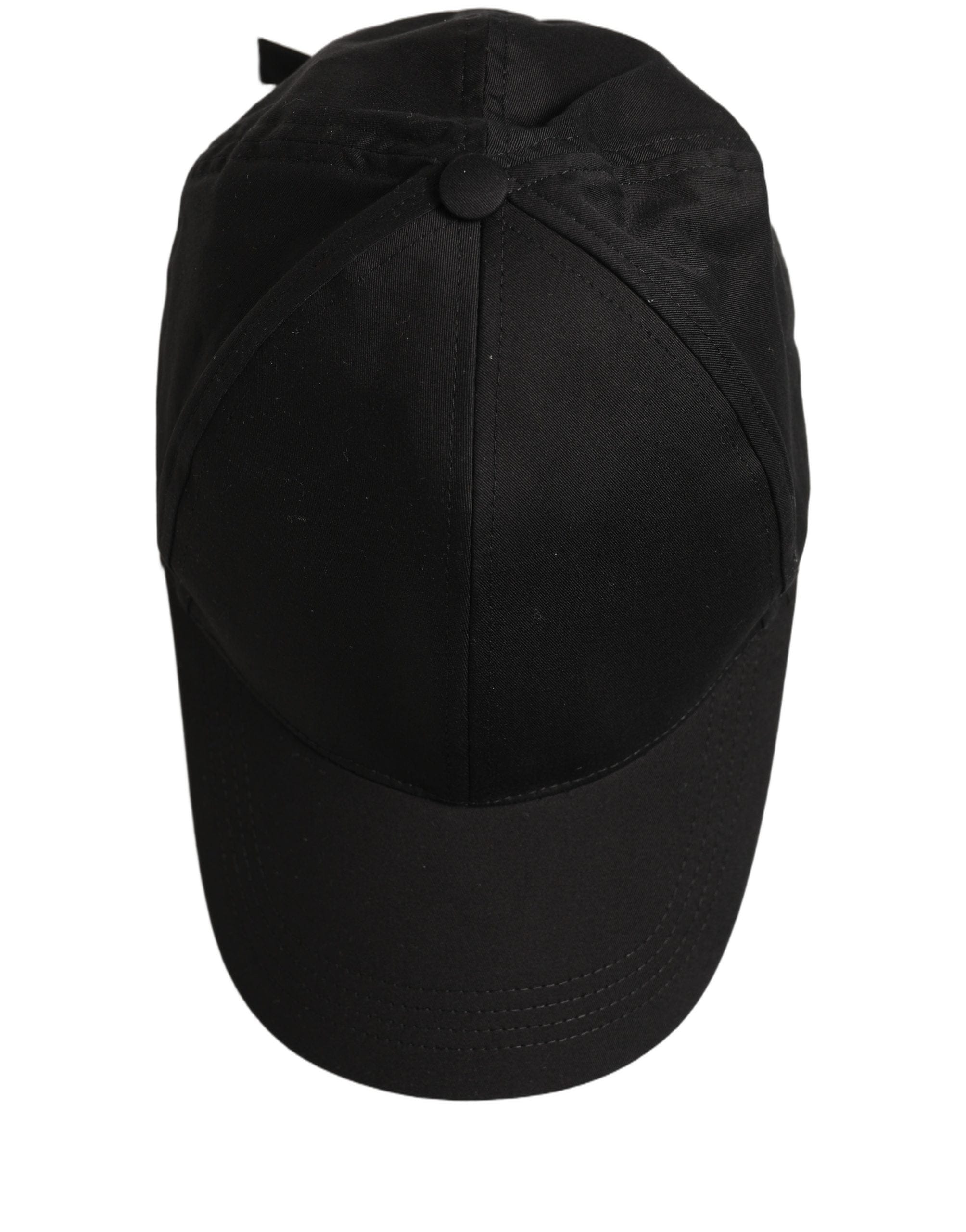 Dolce & Gabbana Men Black Cotton Baseball Cap 6 Panels Men's Hat