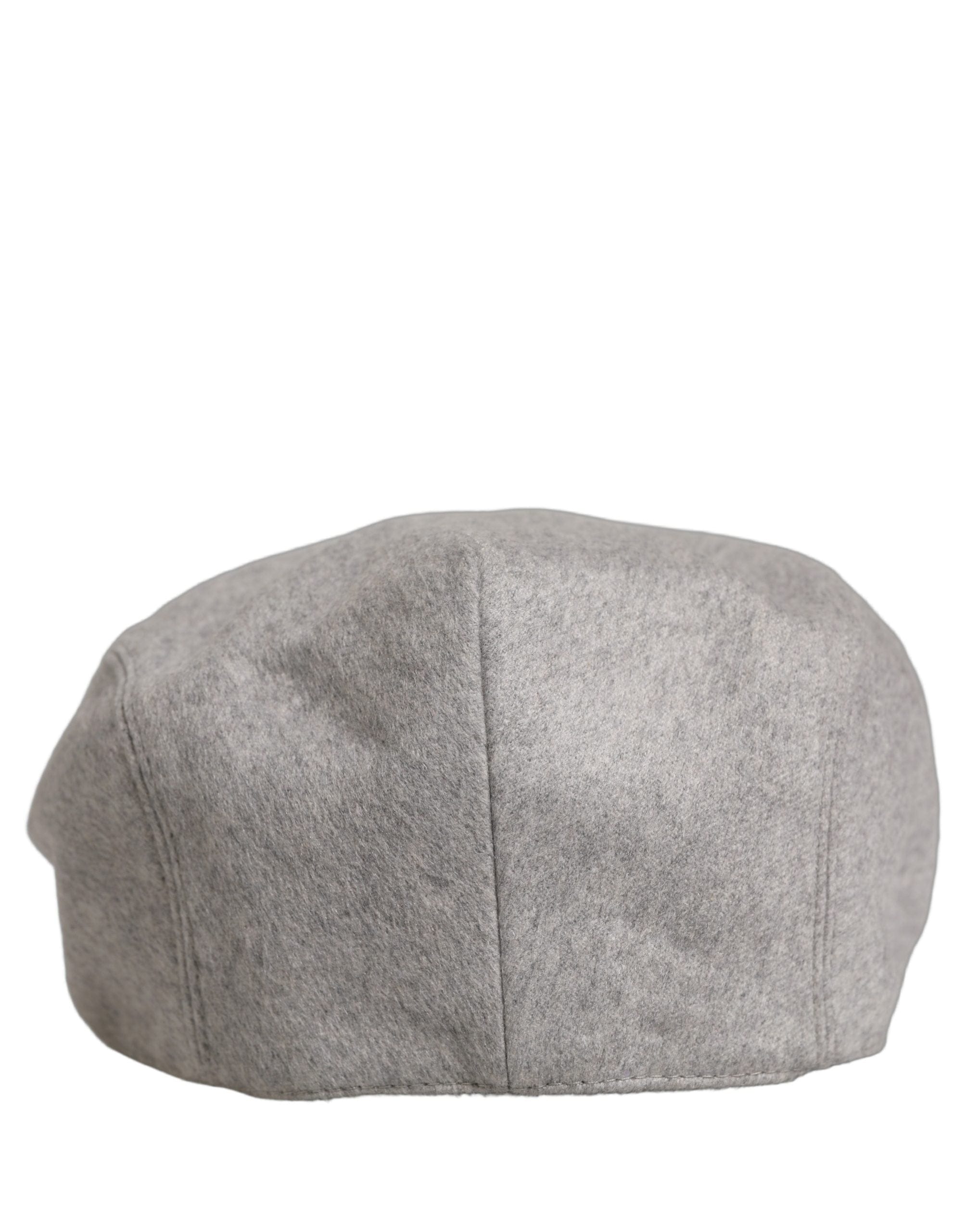 Dolce & Gabbana Men Light Grey Cashmere Newsboy Cabbie Cap Men's Hat