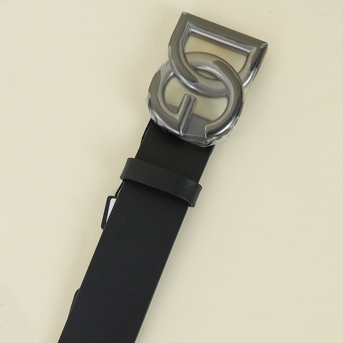 Dolce & Gabbana Black Crossover DG Buckle Belt 38