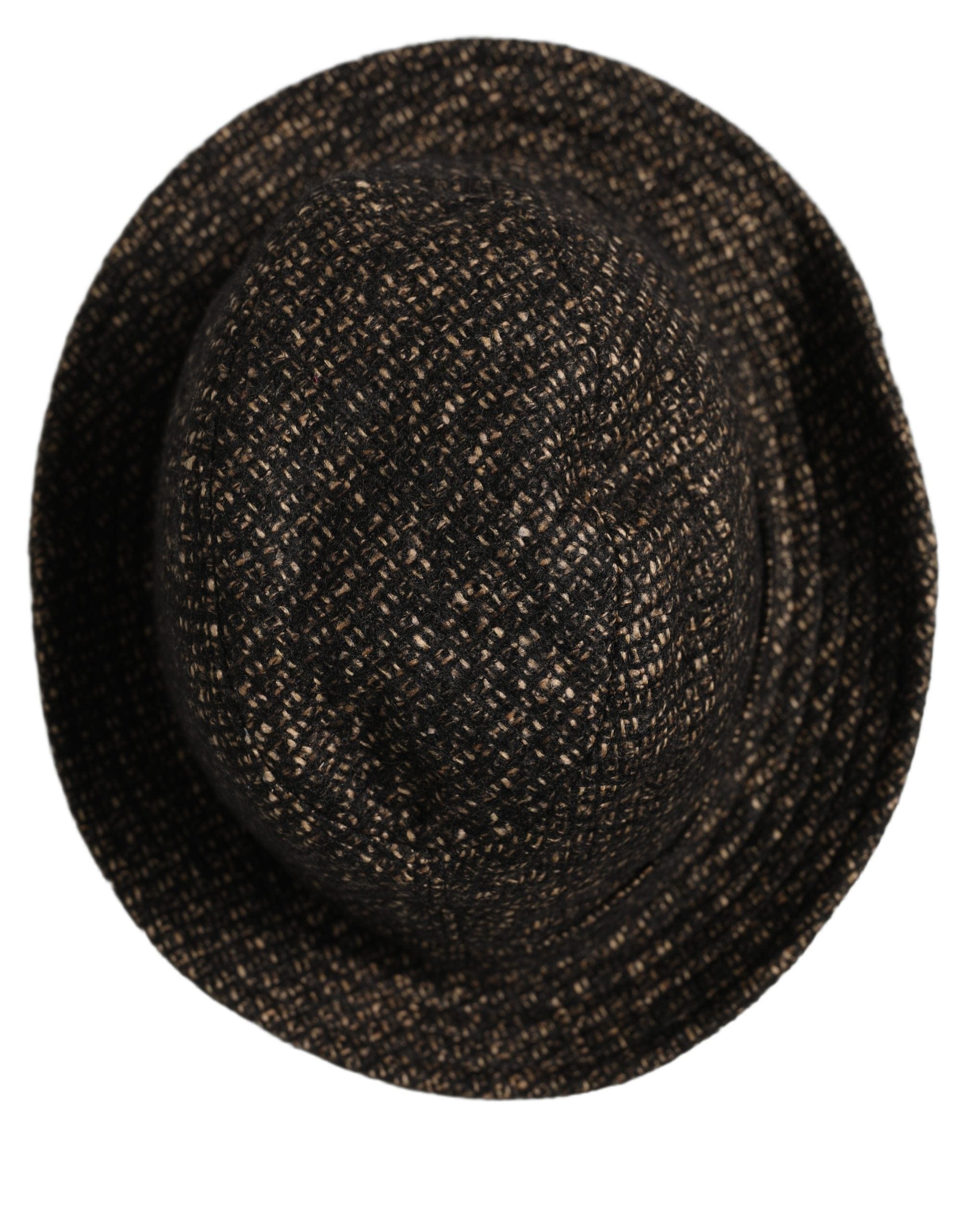 Dolce & Gabbana Gray Melange Blended Textured Tweed Capello Women's Hat