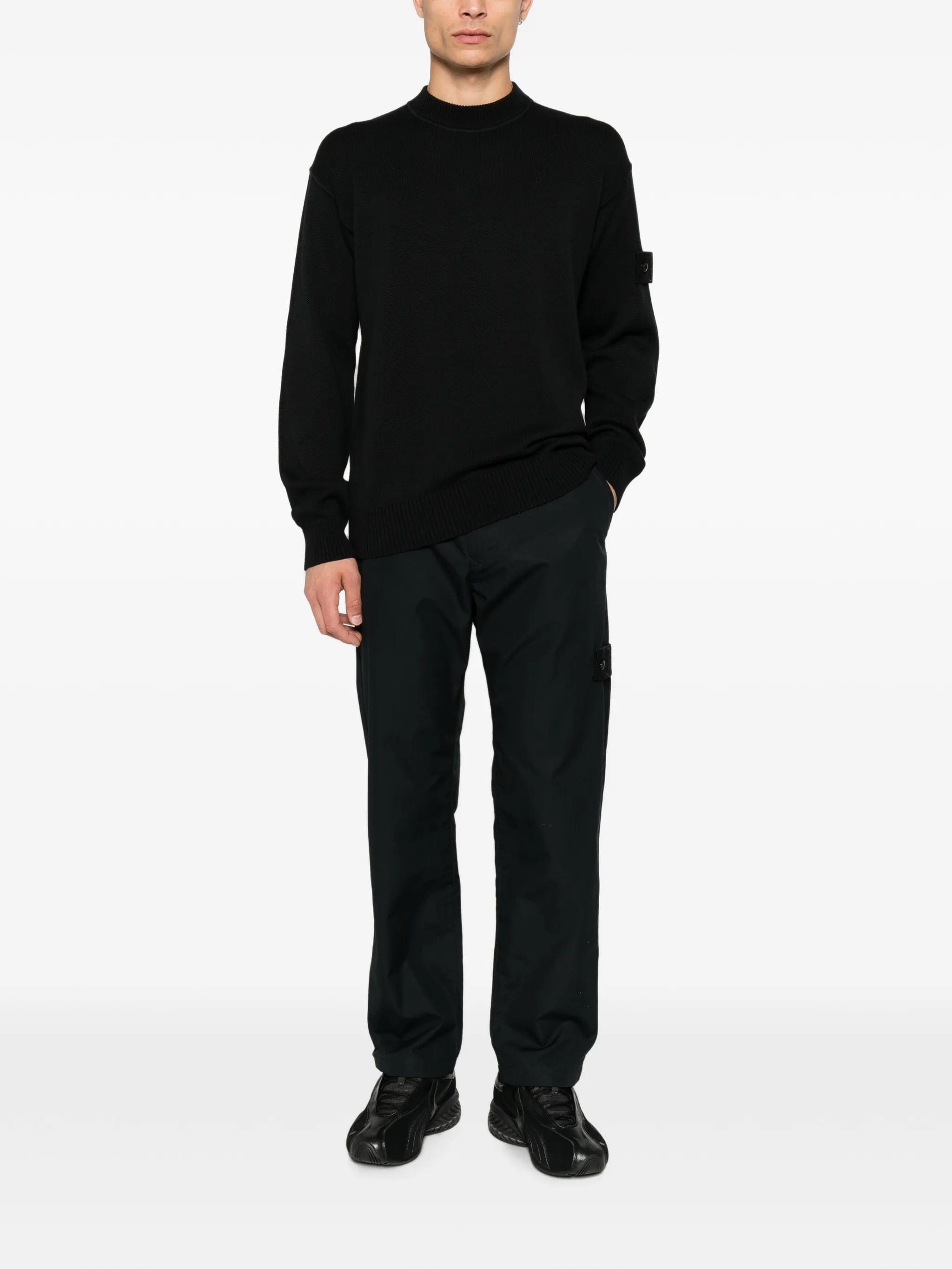 Stone Island logo - patch crew - neck sweater