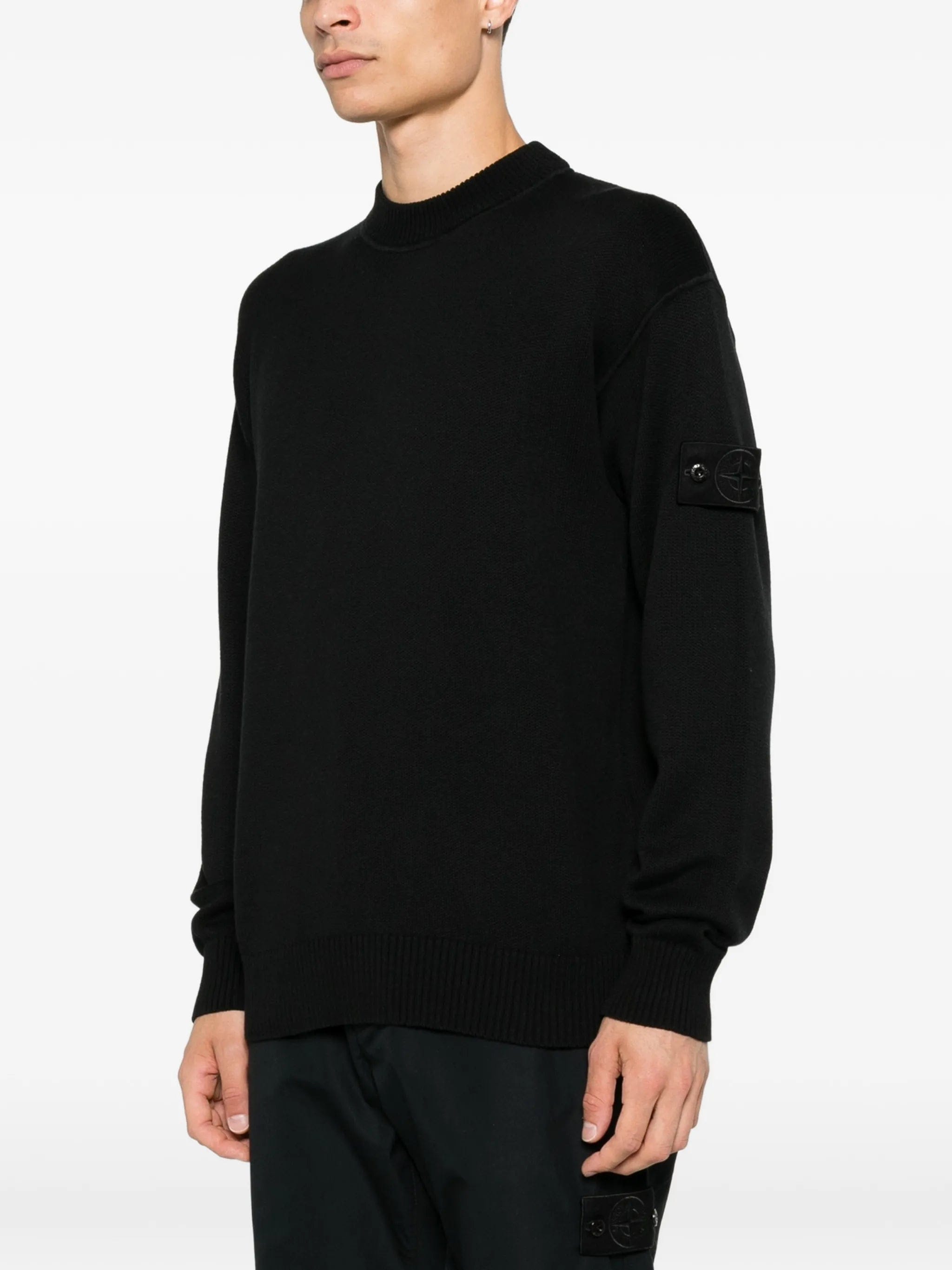 Stone Island logo - patch crew - neck sweater