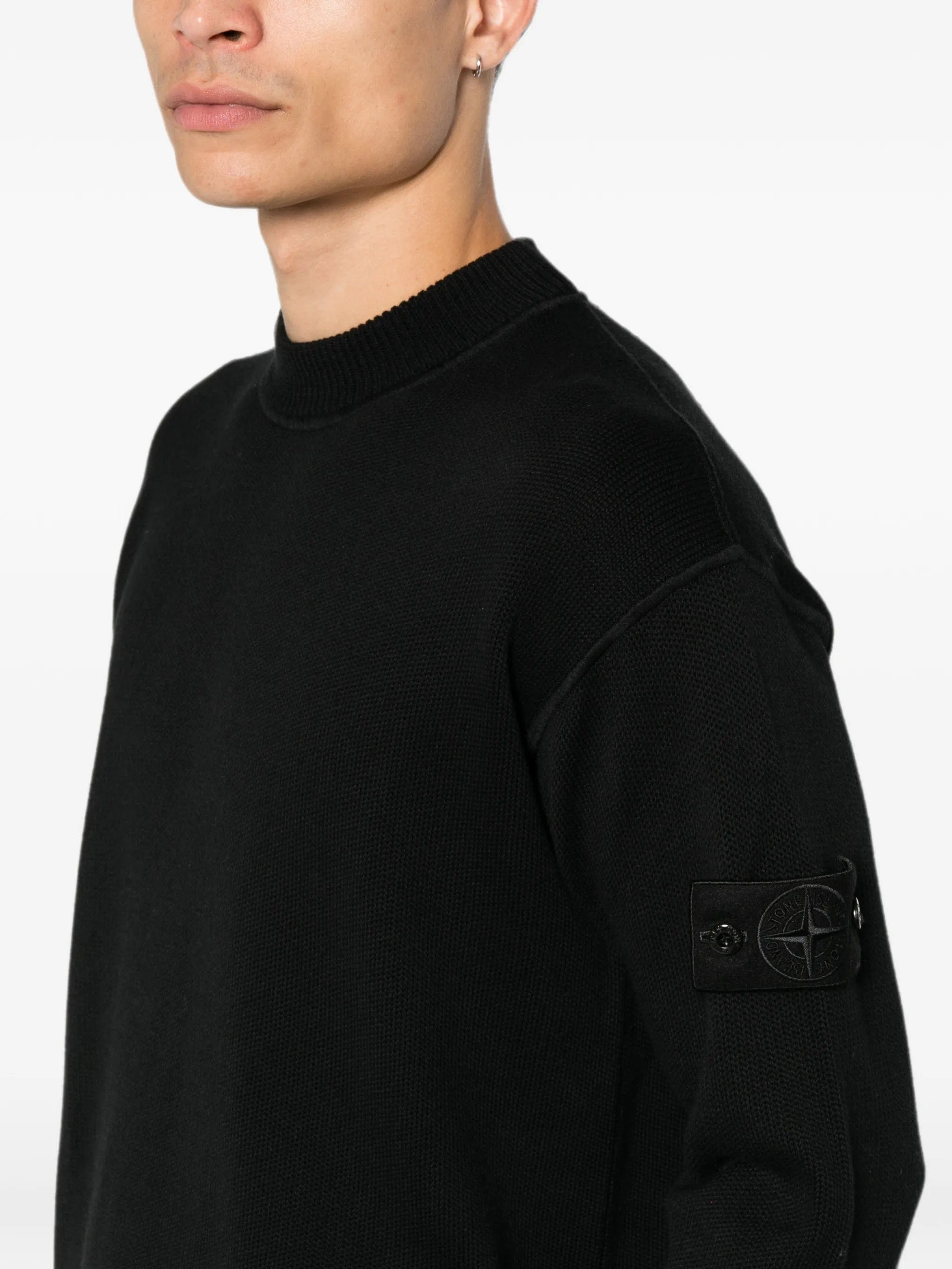 Stone Island logo - patch crew - neck sweater