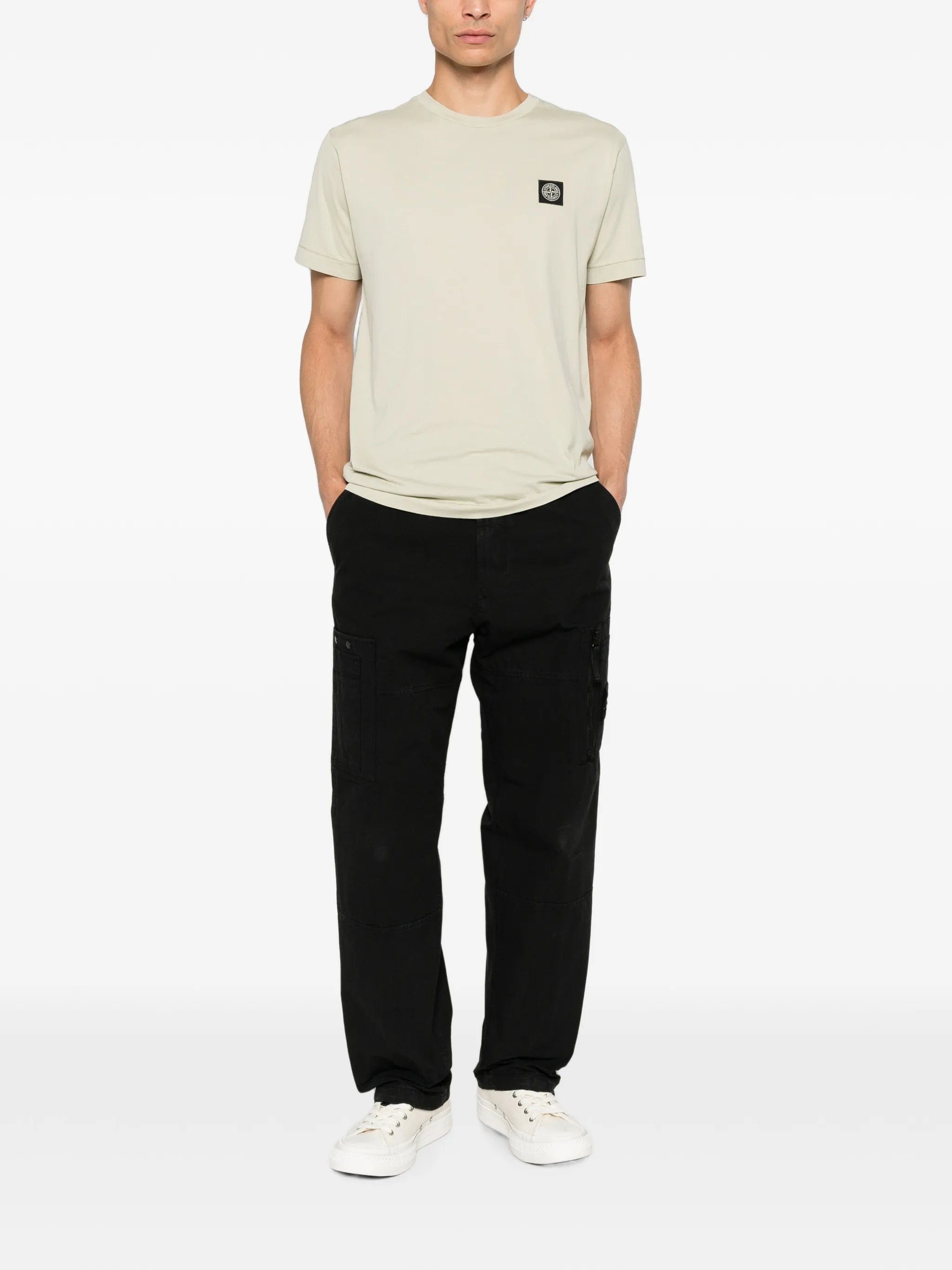 Stone Island logo - patch cargo pants