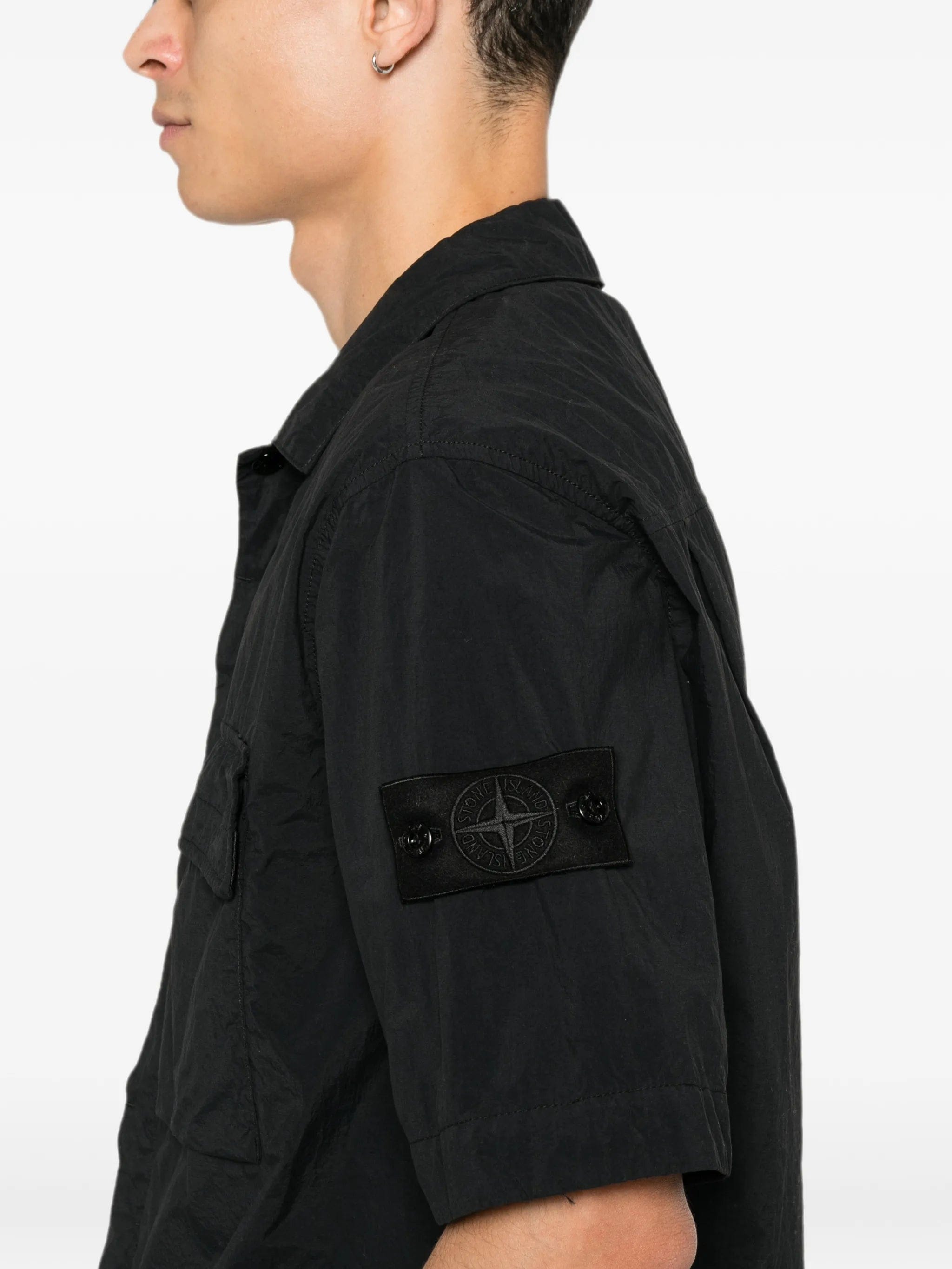 Stone Island logo - patch short - sleeve shirt