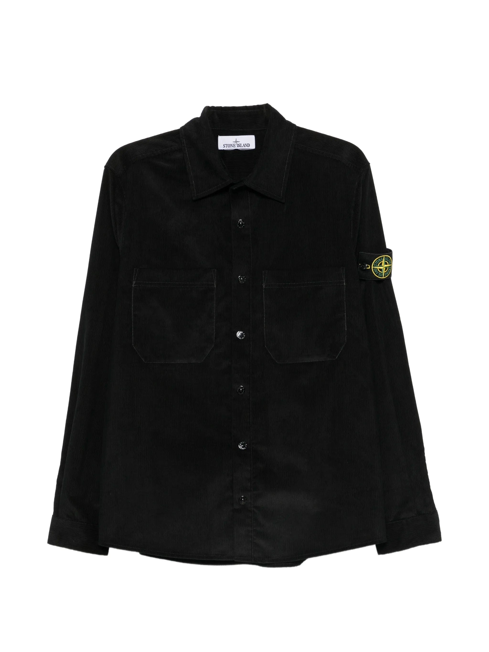 Stone Island corduroy - texture logo - patch shirt