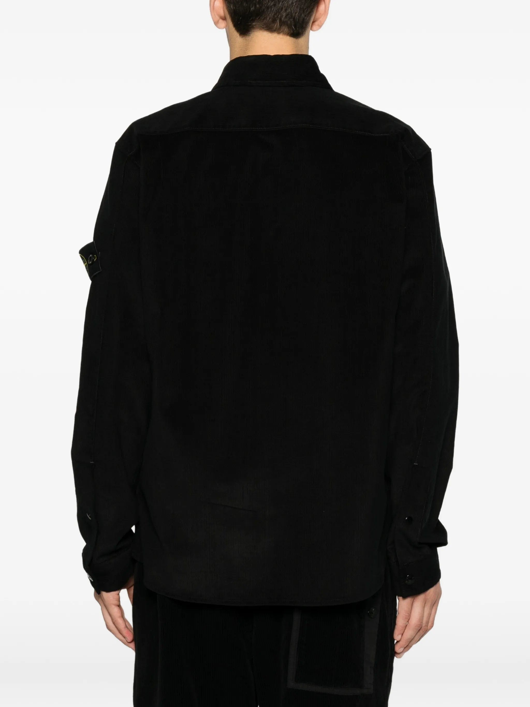 Stone Island corduroy - texture logo - patch shirt