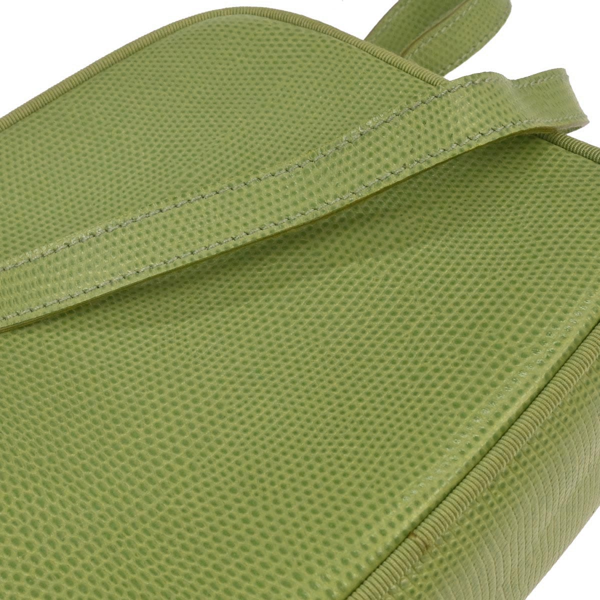 Salvatore Ferragamo Green Embossed Leather Vara Shoulder Bag