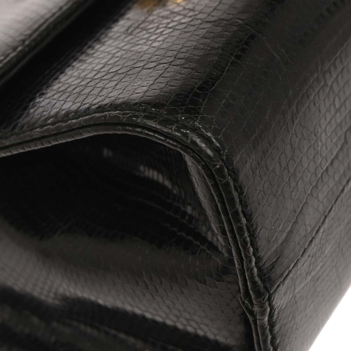 Salvatore Ferragamo Black Leather Gancini Shoulder Bag