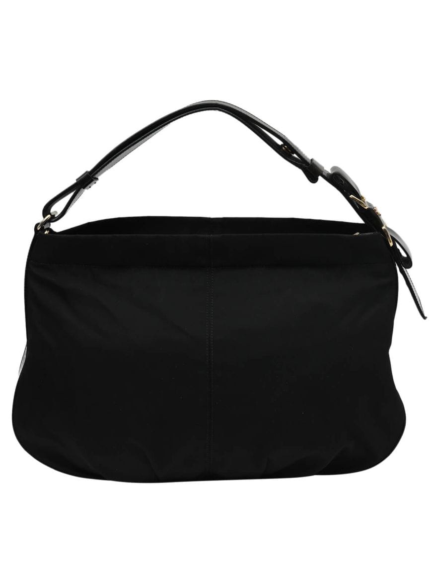 Salvatore Ferragamo Black Vara Nylon Shoulder Bag