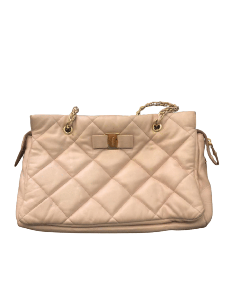 Salvatore Ferragamo Blush Pink Quilted Shoulder Bag