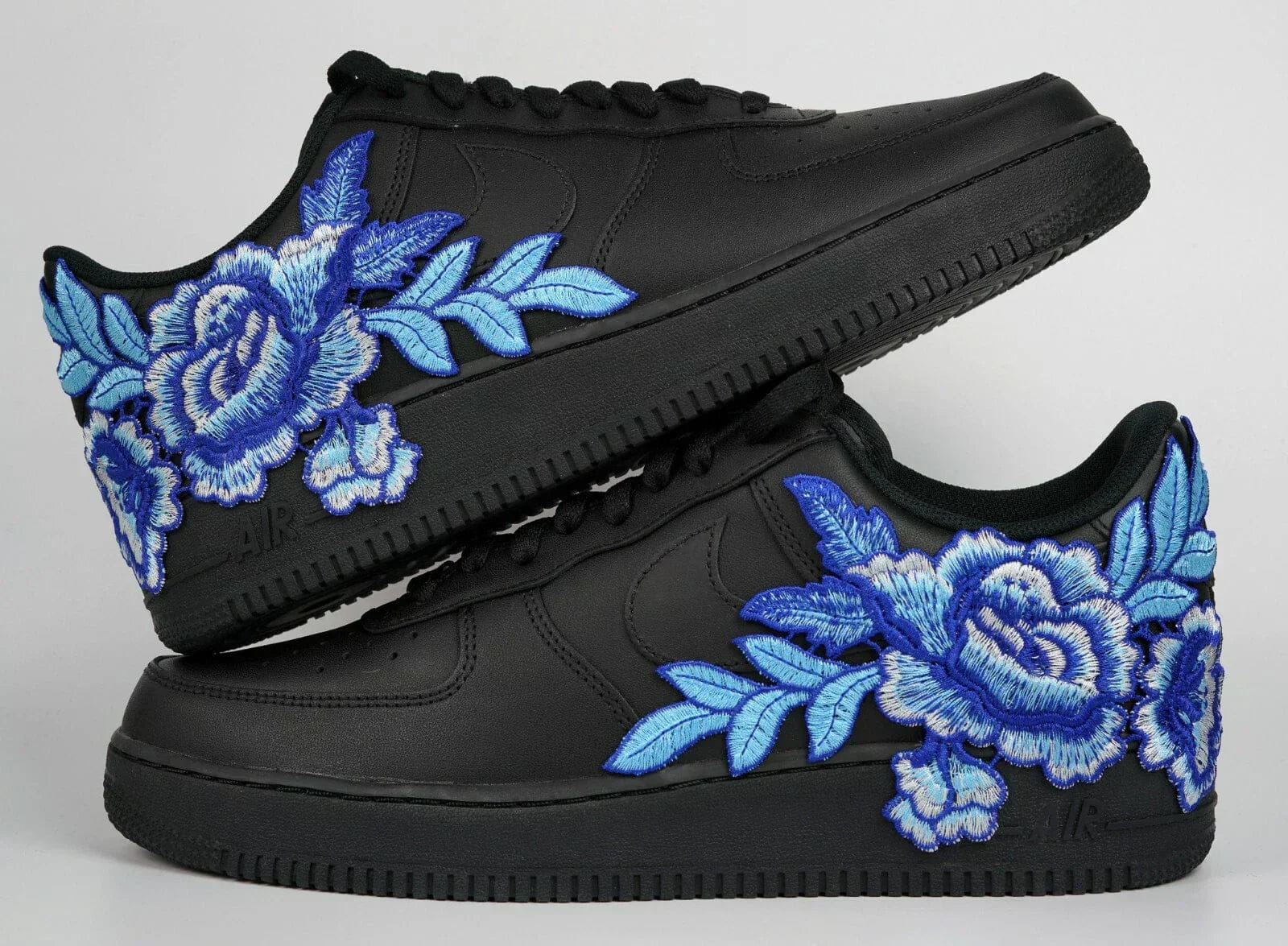 Mdcustoms Embroided Midnight Blue Rose Black Af1 V2