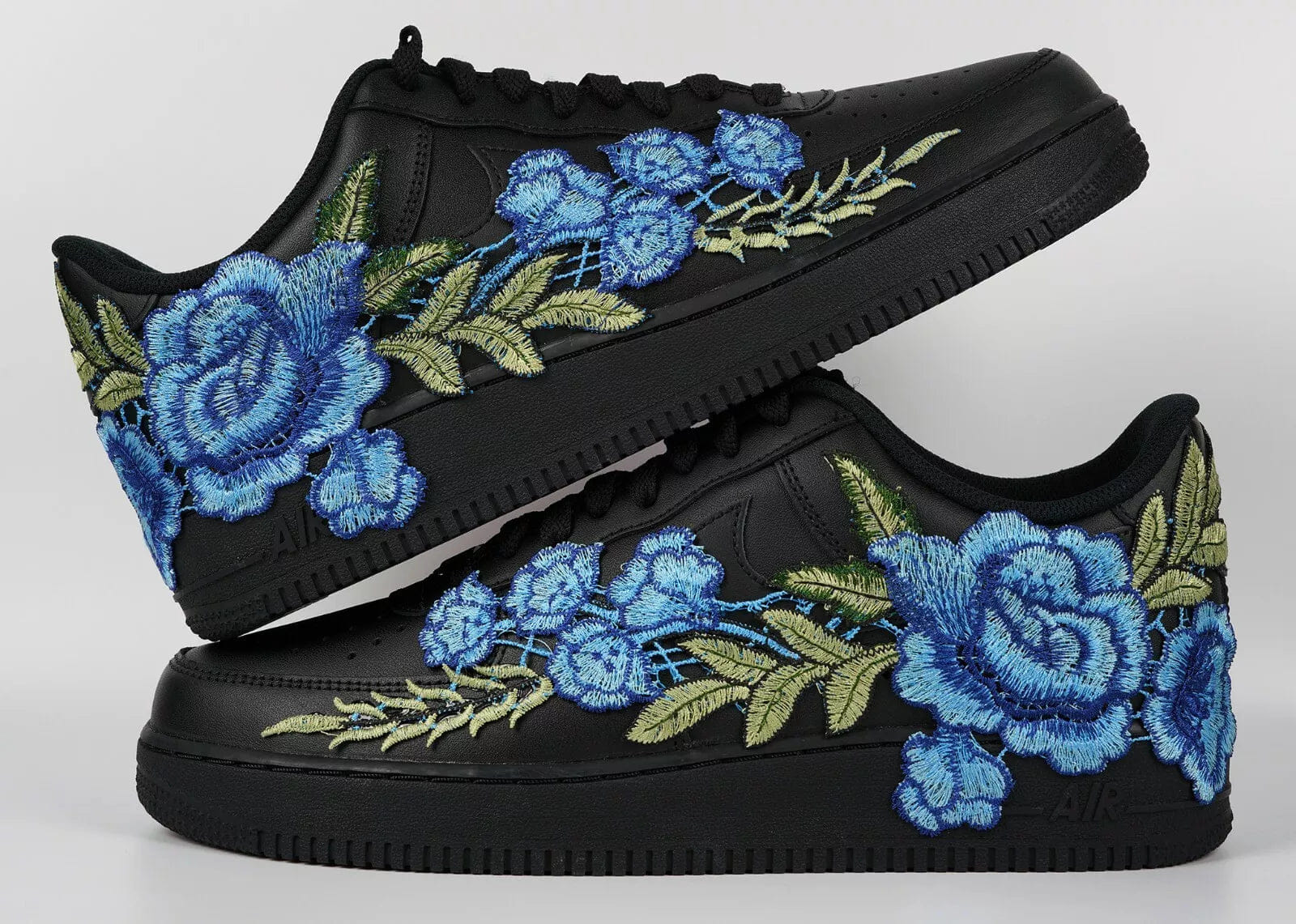 Mdcustoms Embroided Midnight Blue Rose Black Af1