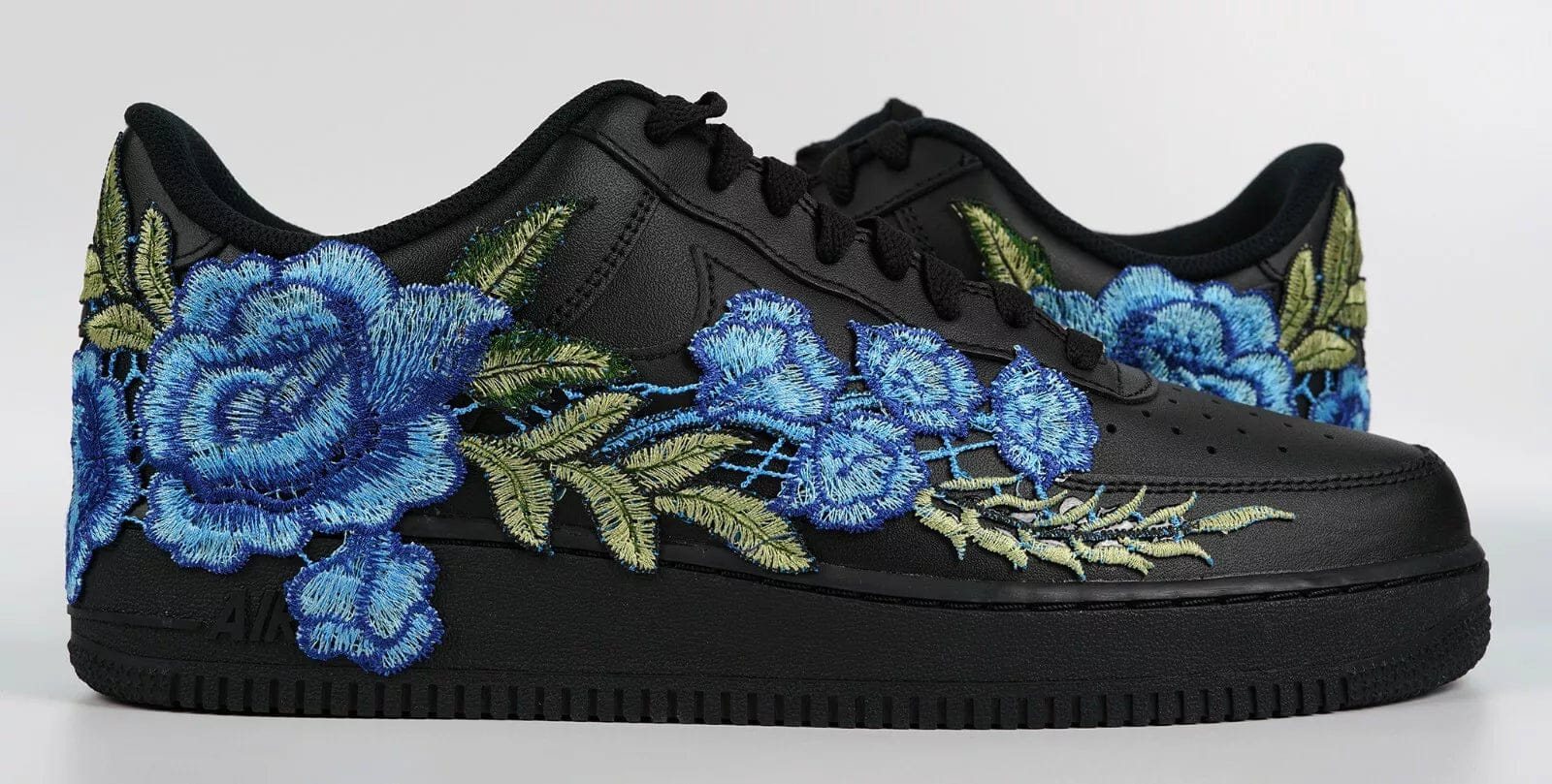 Mdcustoms Embroided Midnight Blue Rose Black Af1