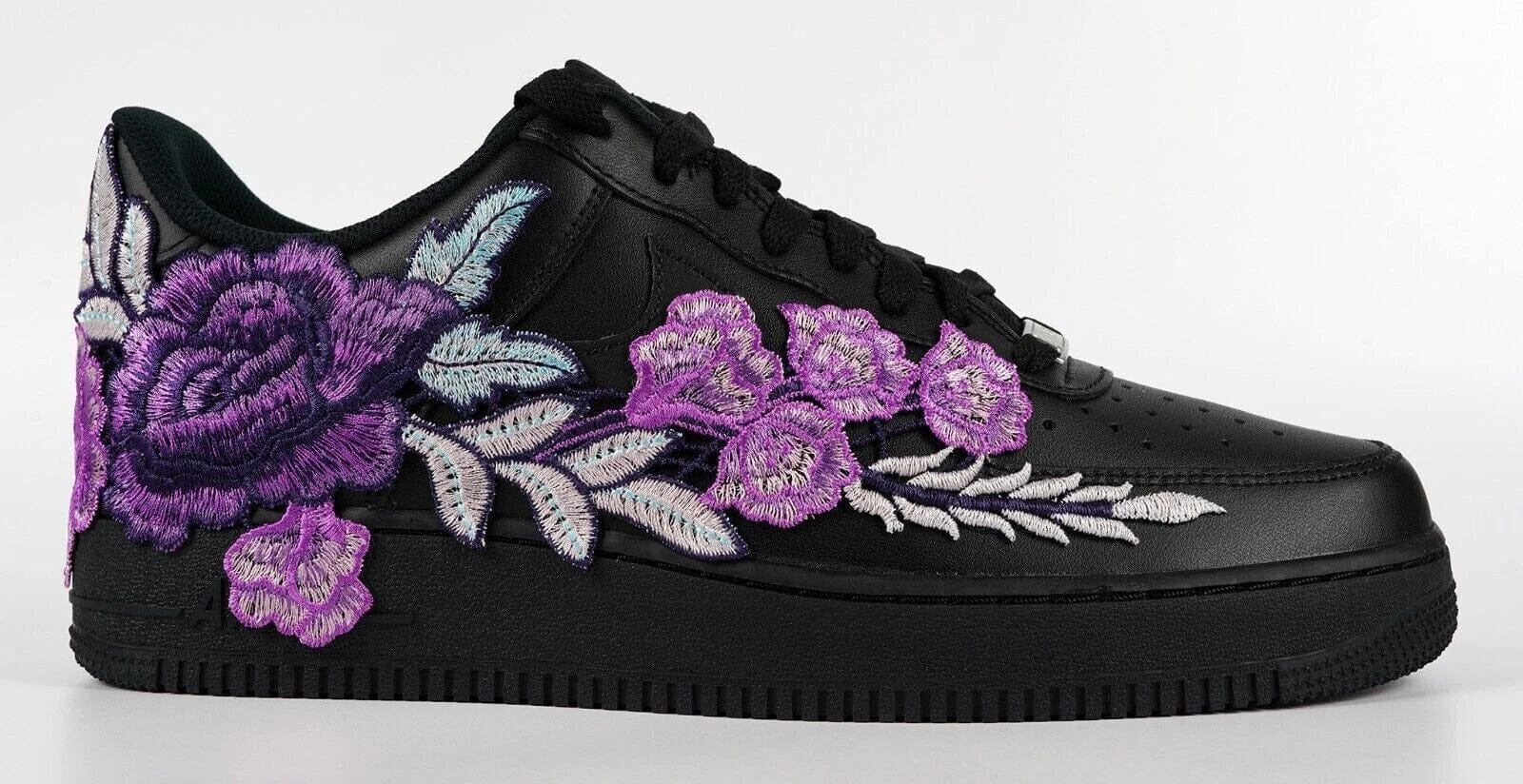Mdcustoms Embroided Lightning Purple Rose Black Af1