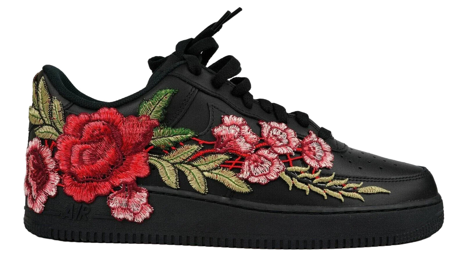 MD Customs Embroided Rose Black Af1