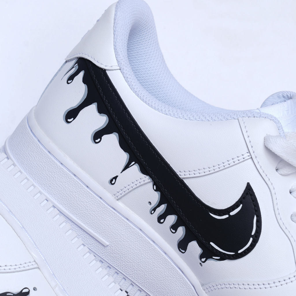 Mdcustoms BLACK DRIP SWOOSH AF1