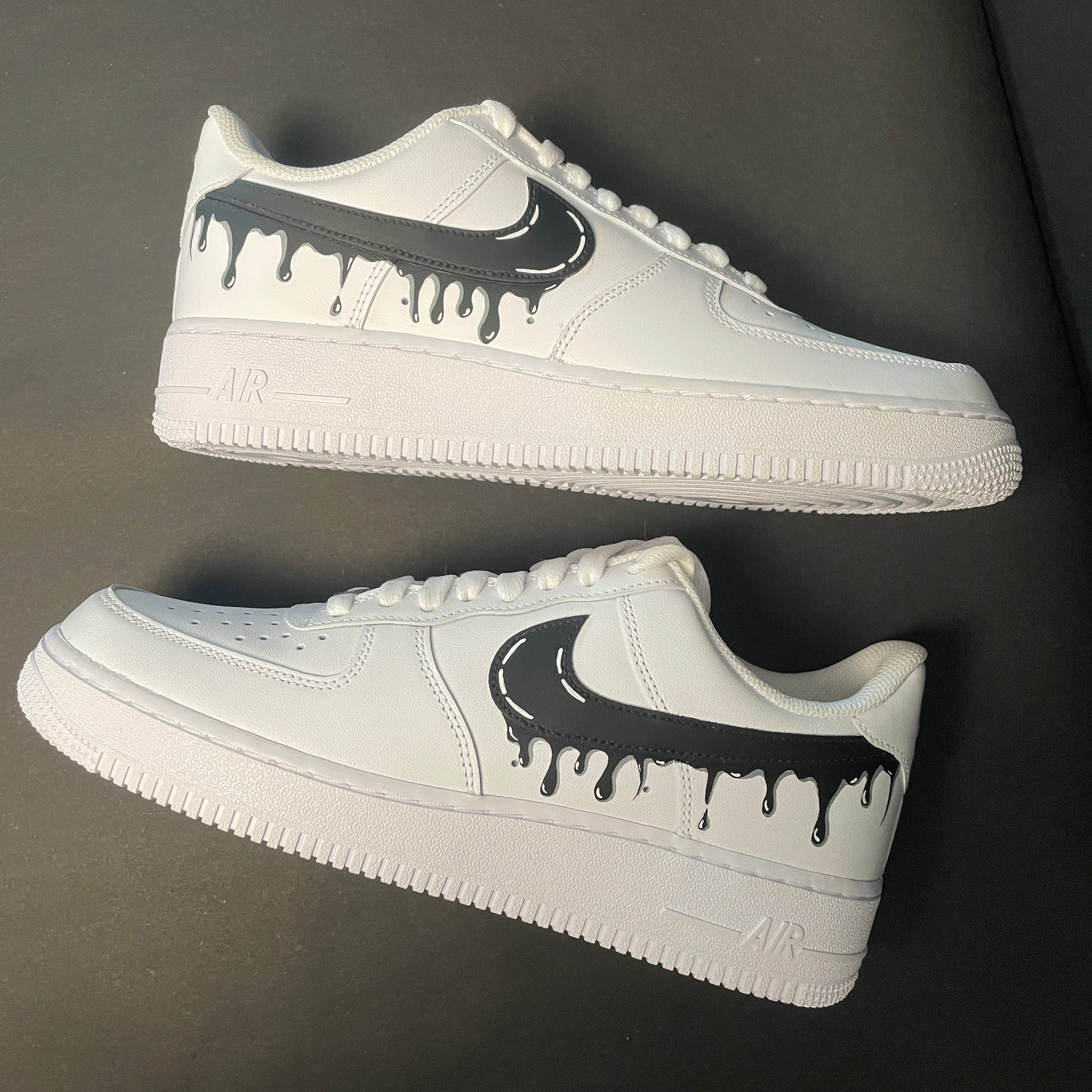 Mdcustoms BLACK DRIP SWOOSH AF1