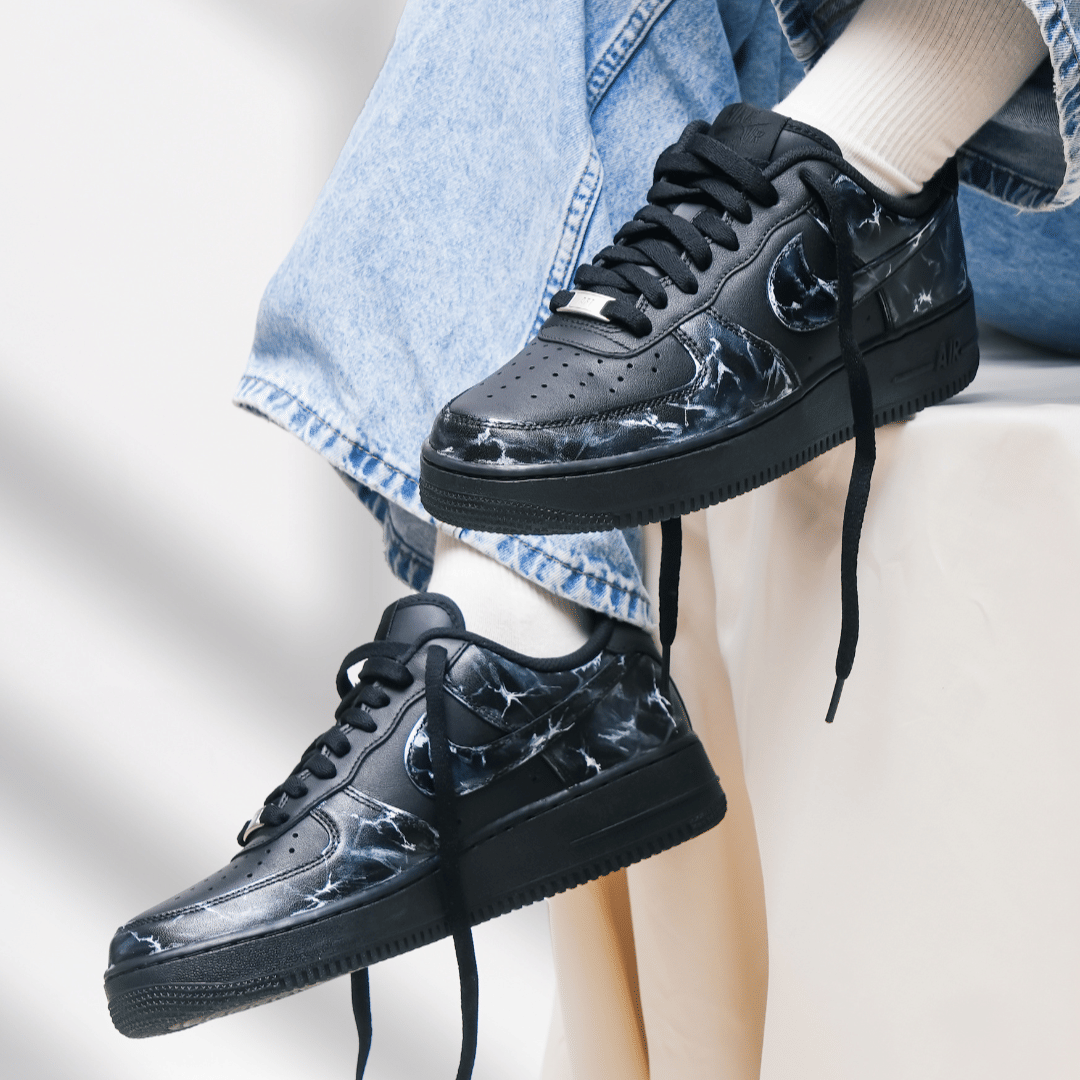 Mdcustoms BLACK MARBLE AF1
