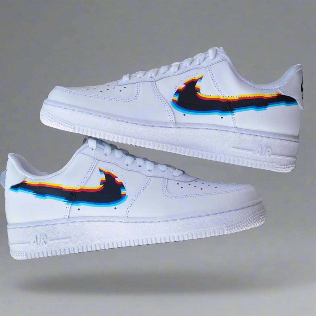 Mdcustoms Glitch Swoosh AF1